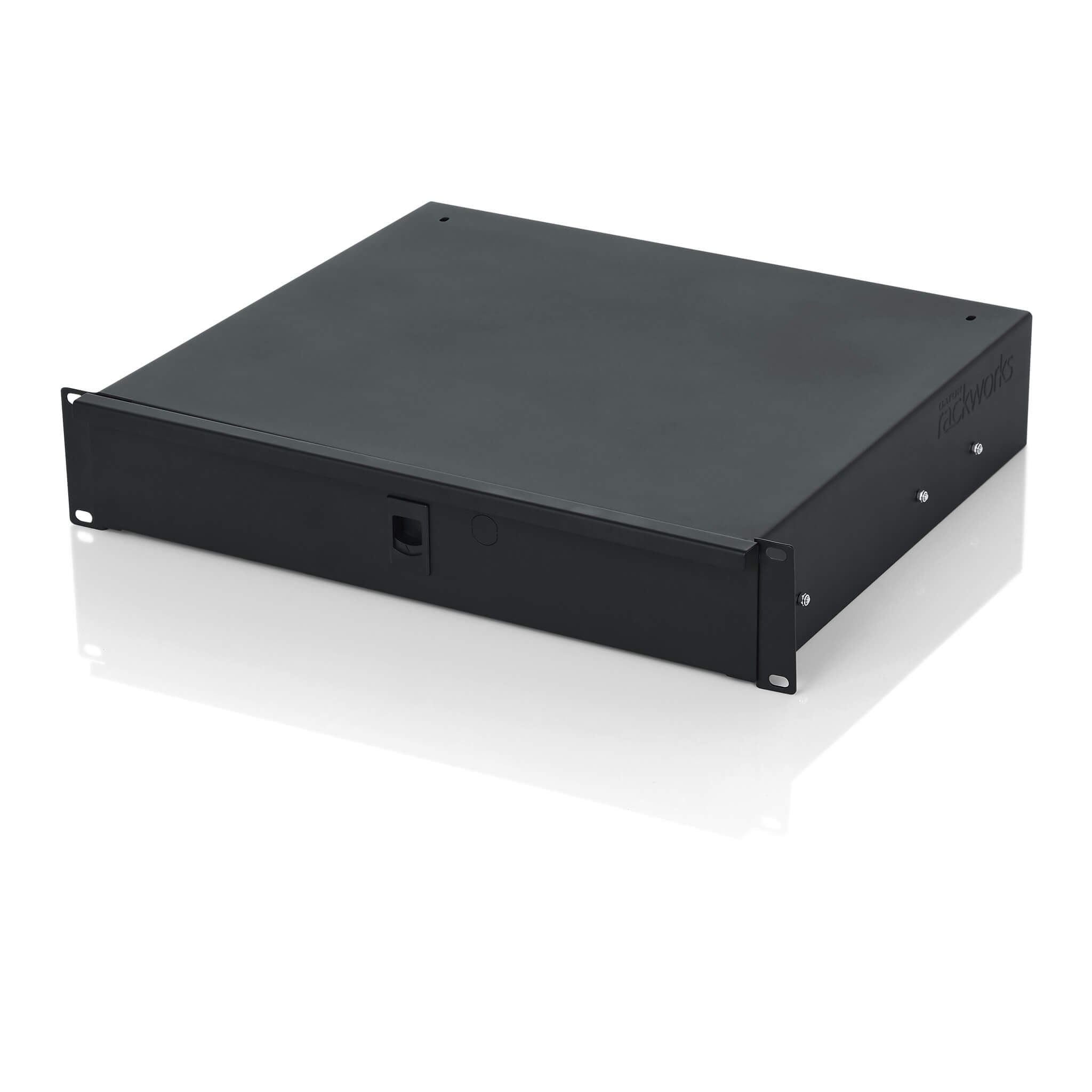 Gator GRW-DRW2 - 2U Lockable Rack Drawer, angle closed