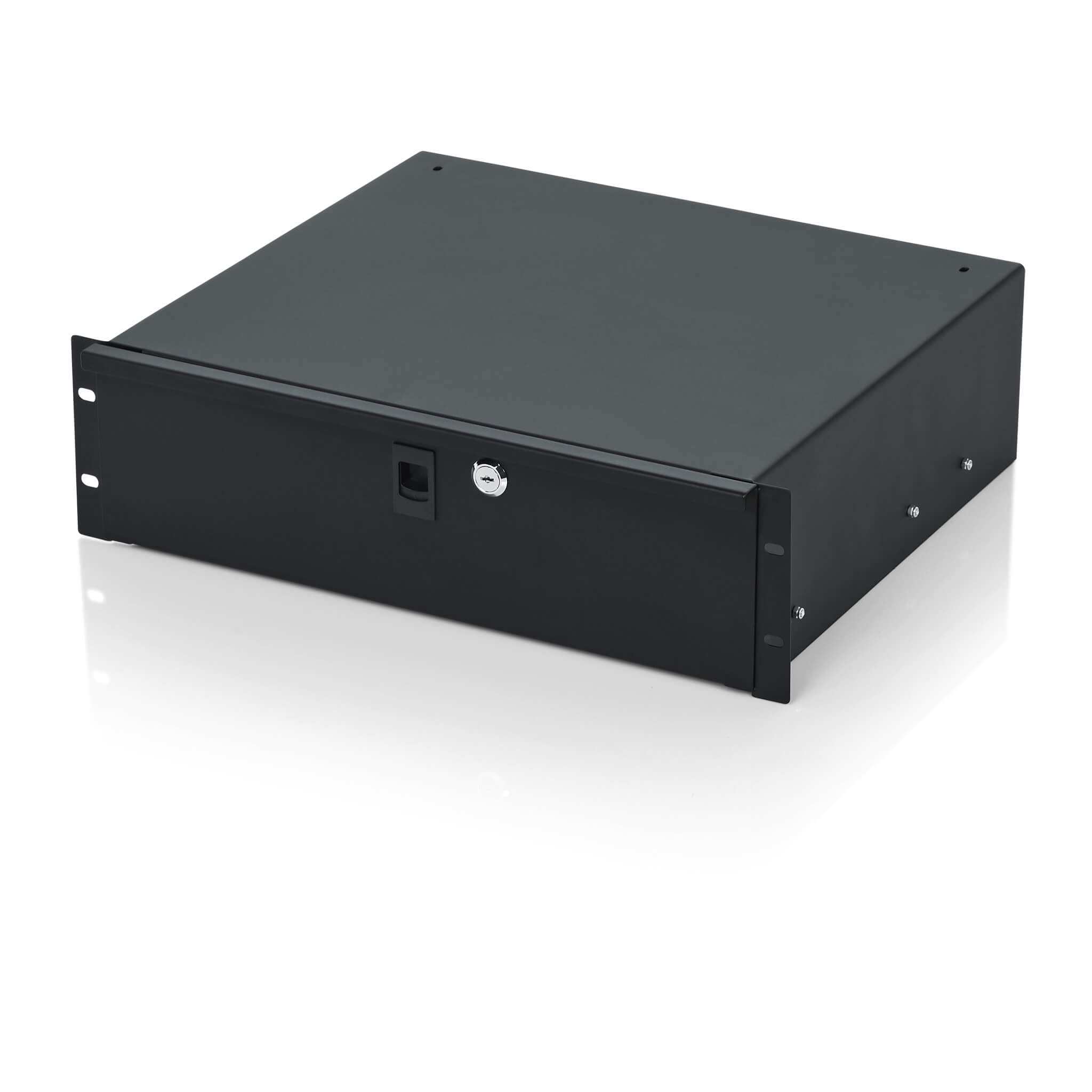 Gator GRW-DRW3 - 3U Lockable Rack Drawer, angle closed
