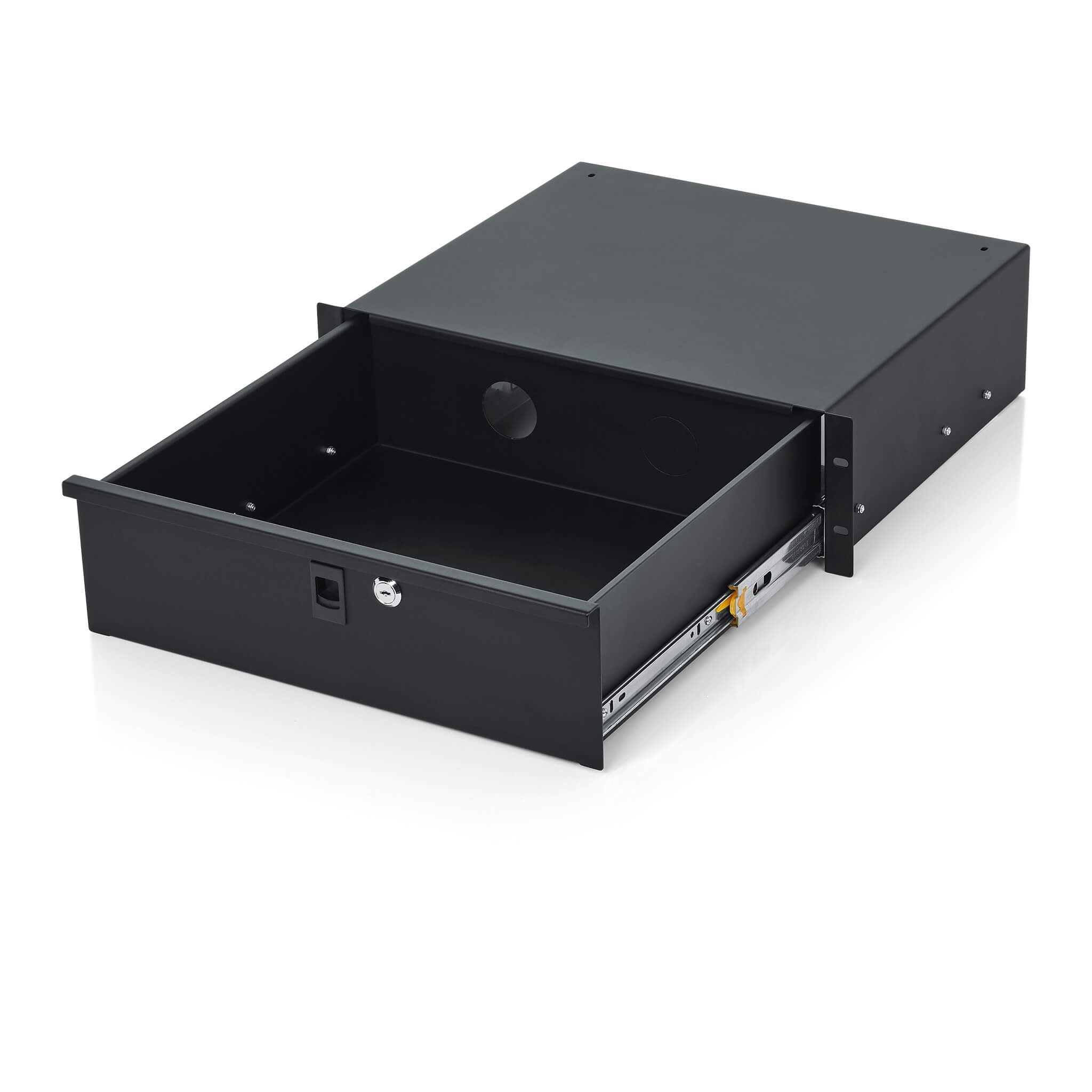 Gator GRW-DRW3 - 3U Lockable Rack Drawer, angle open