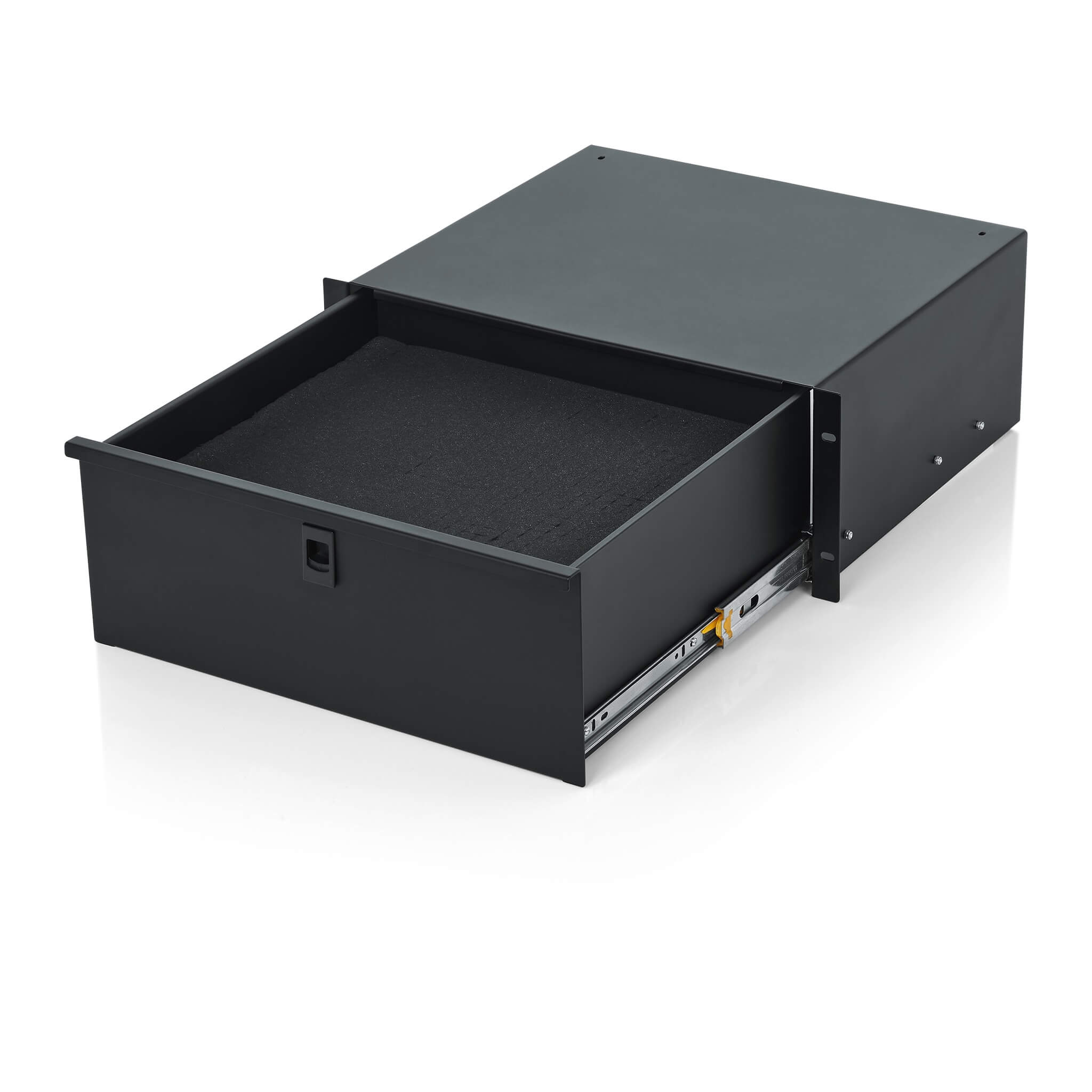 Gator GRW-DRWDF4 - 4U Lockable Rack Drawer, angle open