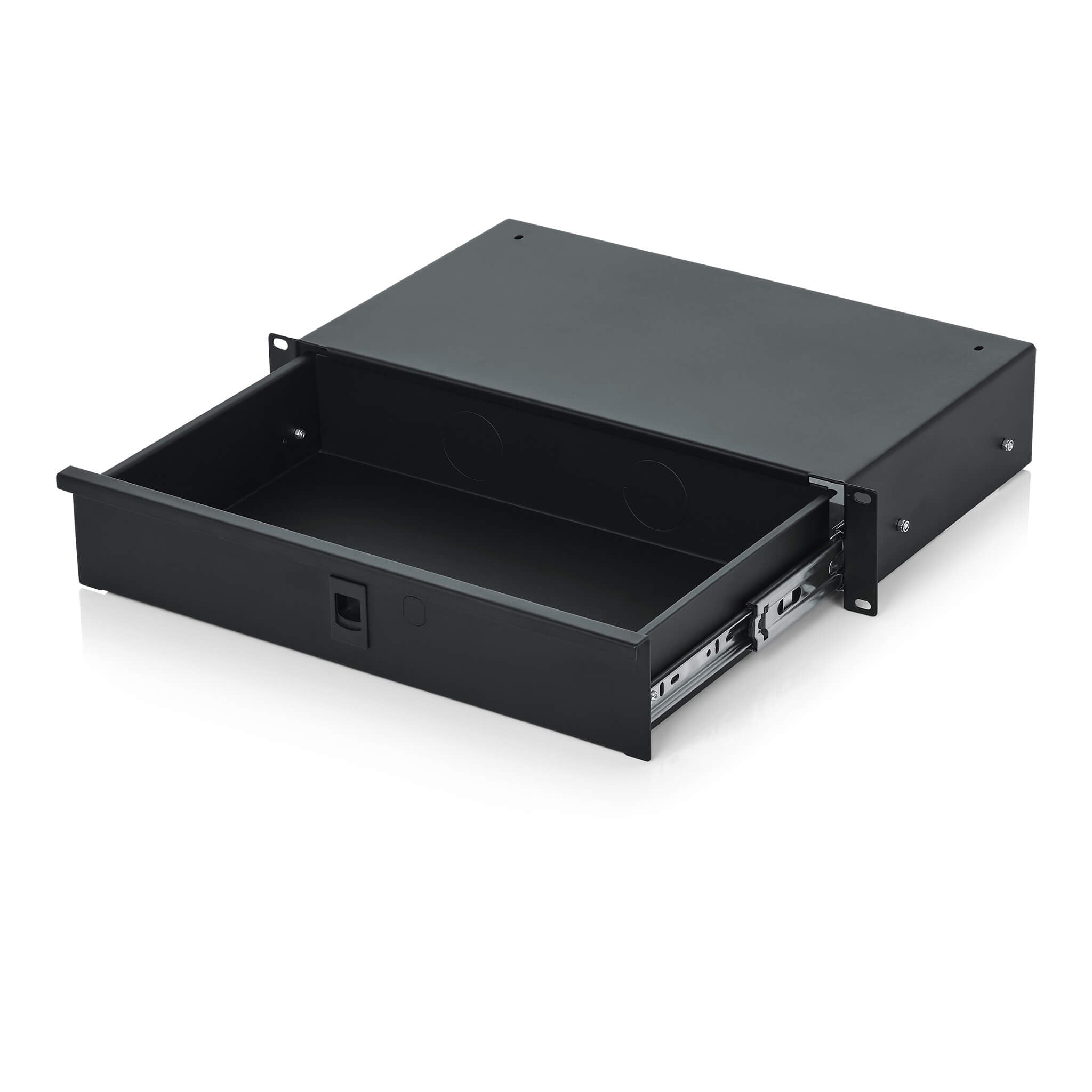 Gator GRW-DRWSH2 - Shallow 2U Rack Drawer, angle open