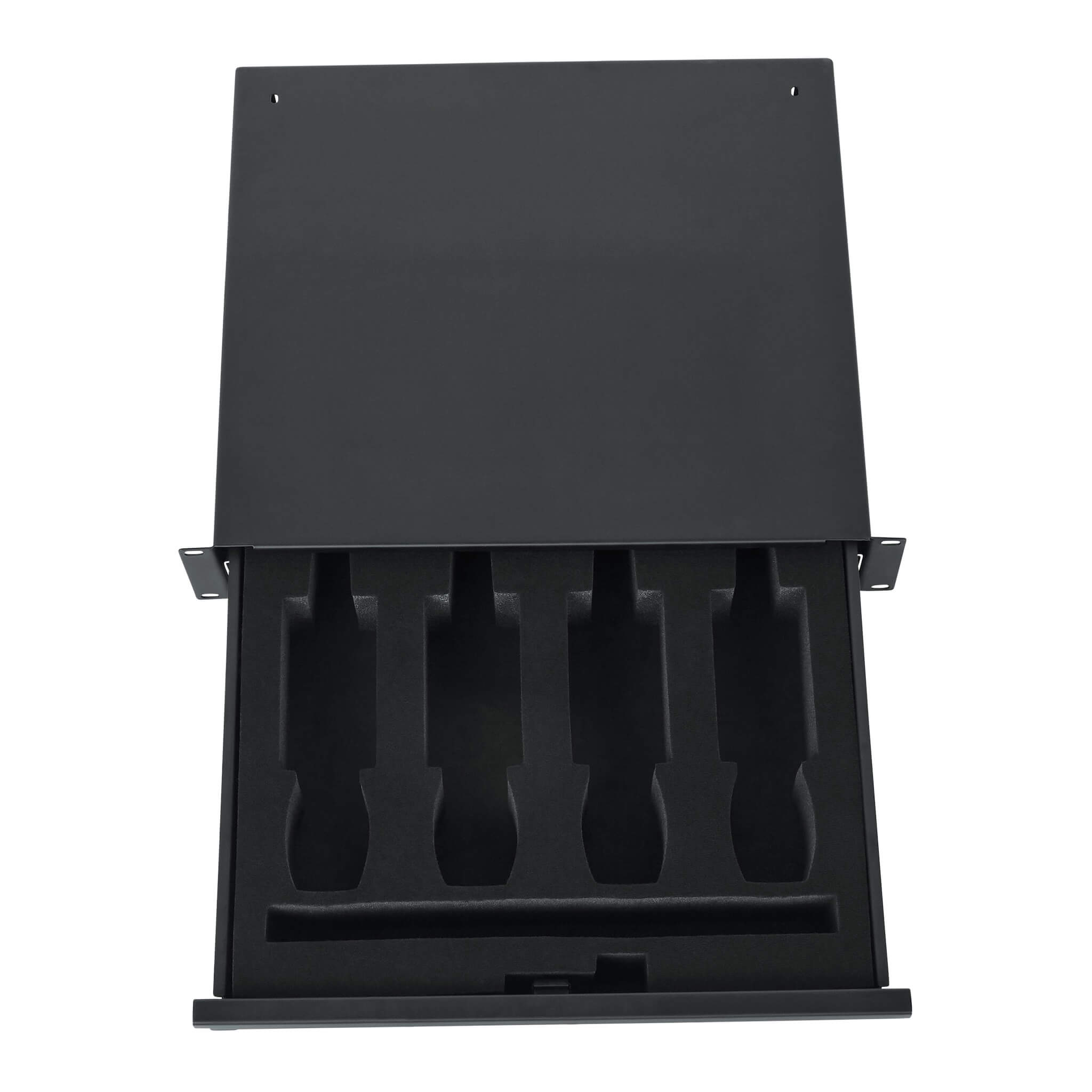 Gator GRW-DRWWRLSS - Wireless Microphone Rack Drawer, top