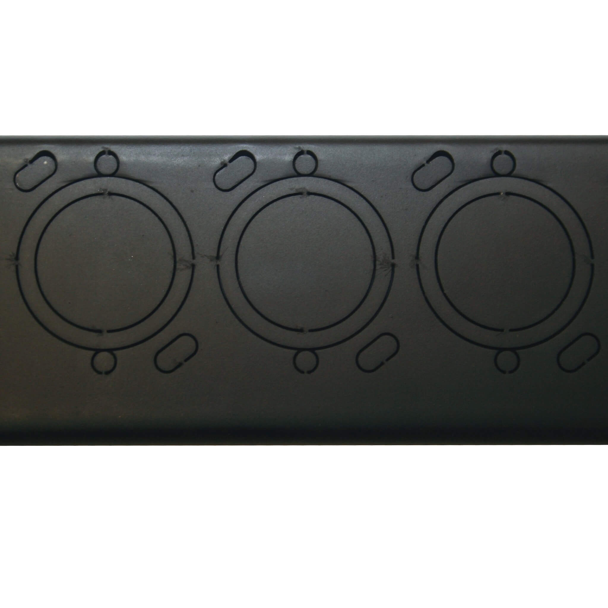 Gator GRW-PNLUNIKO - 1U Universal Knockout Rack Panel, closeup