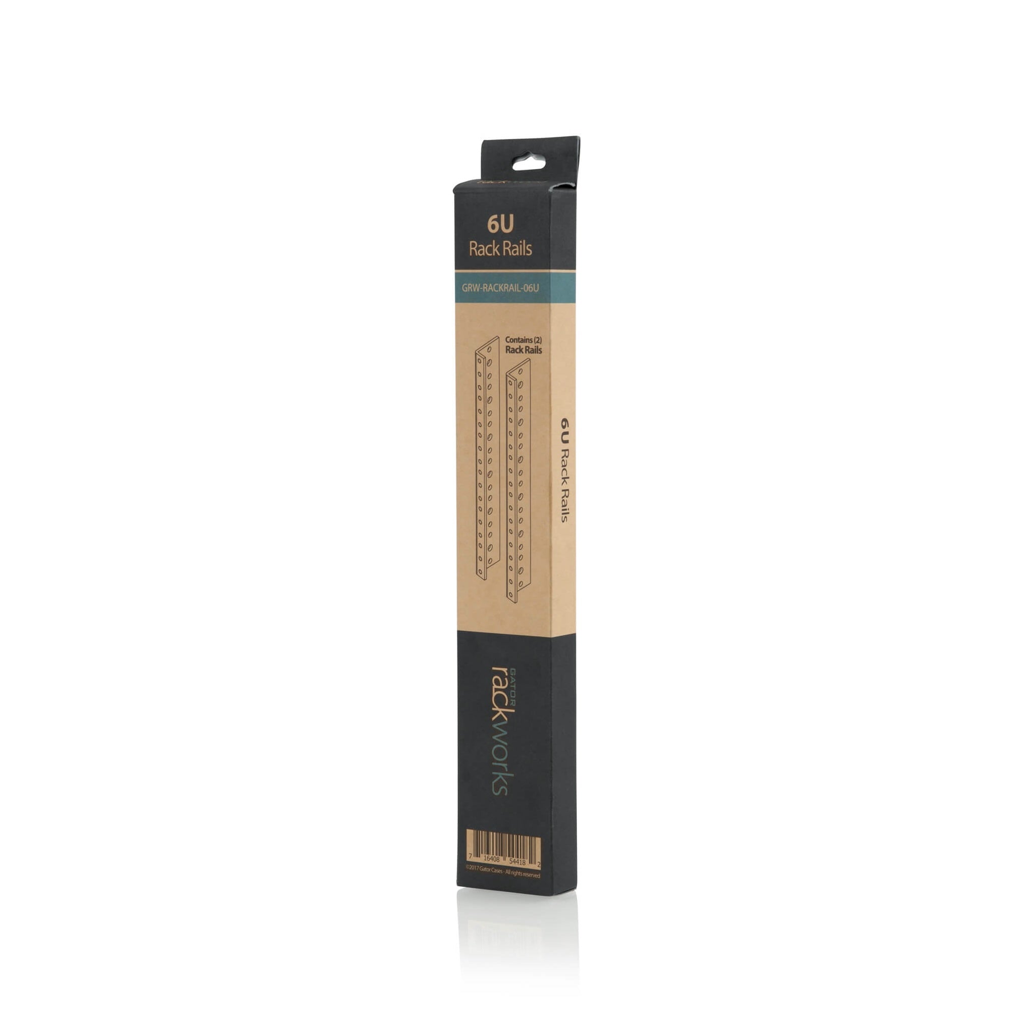 Gator GRW-RACKRAIL-06U - 6U Rack Rail Set, retail packaging