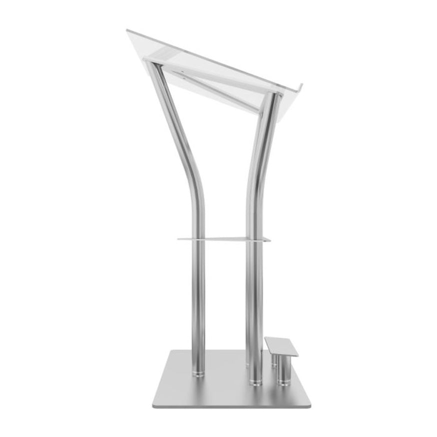 Global Truss DT-Ergo-Lectern - Aluminum Podium with Acrylic Top, side