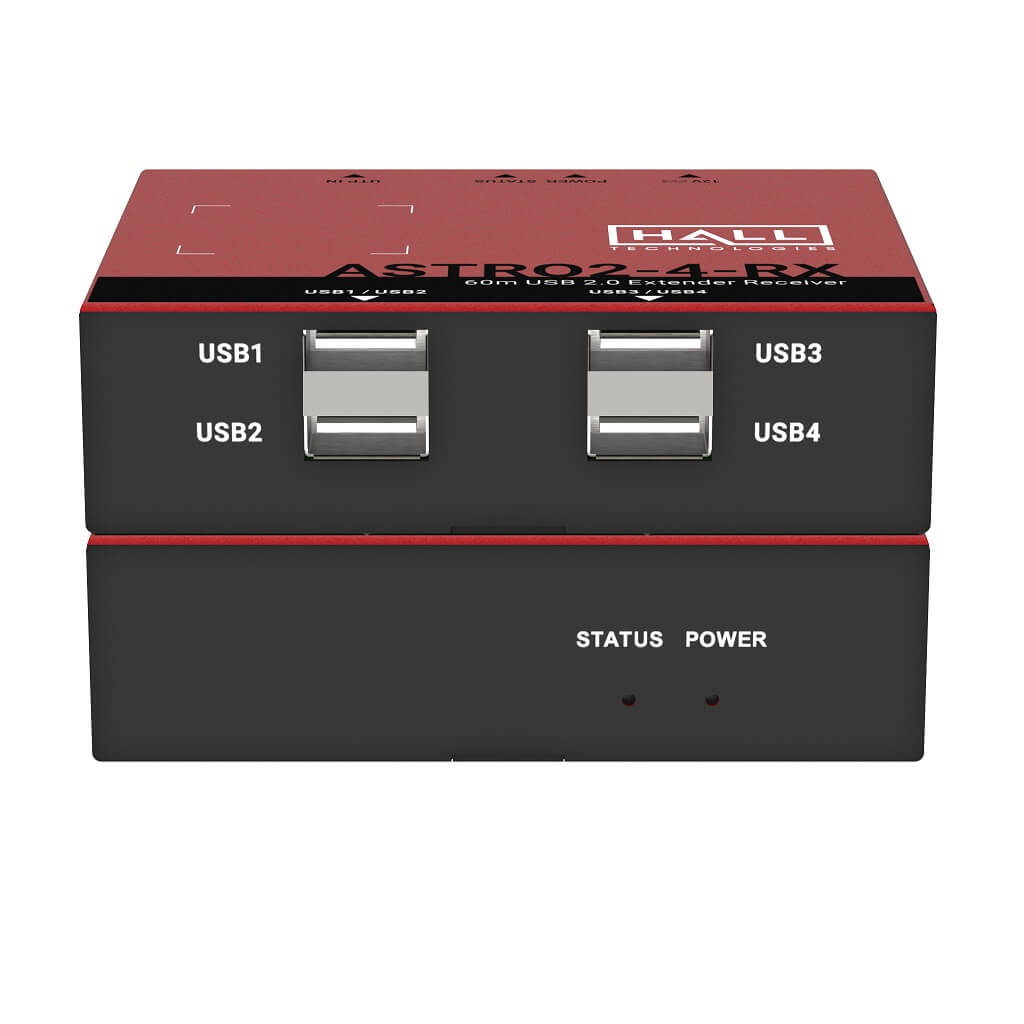 Hall Technologies HT-ASTRO2-4 - 4-Port USB 2.0 Extender Set, front