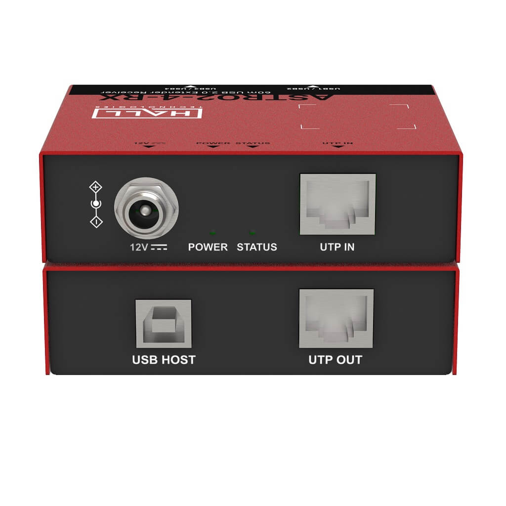 Hall Technologies HT-ASTRO2-4 - 4-Port USB 2.0 Extender Set, rear