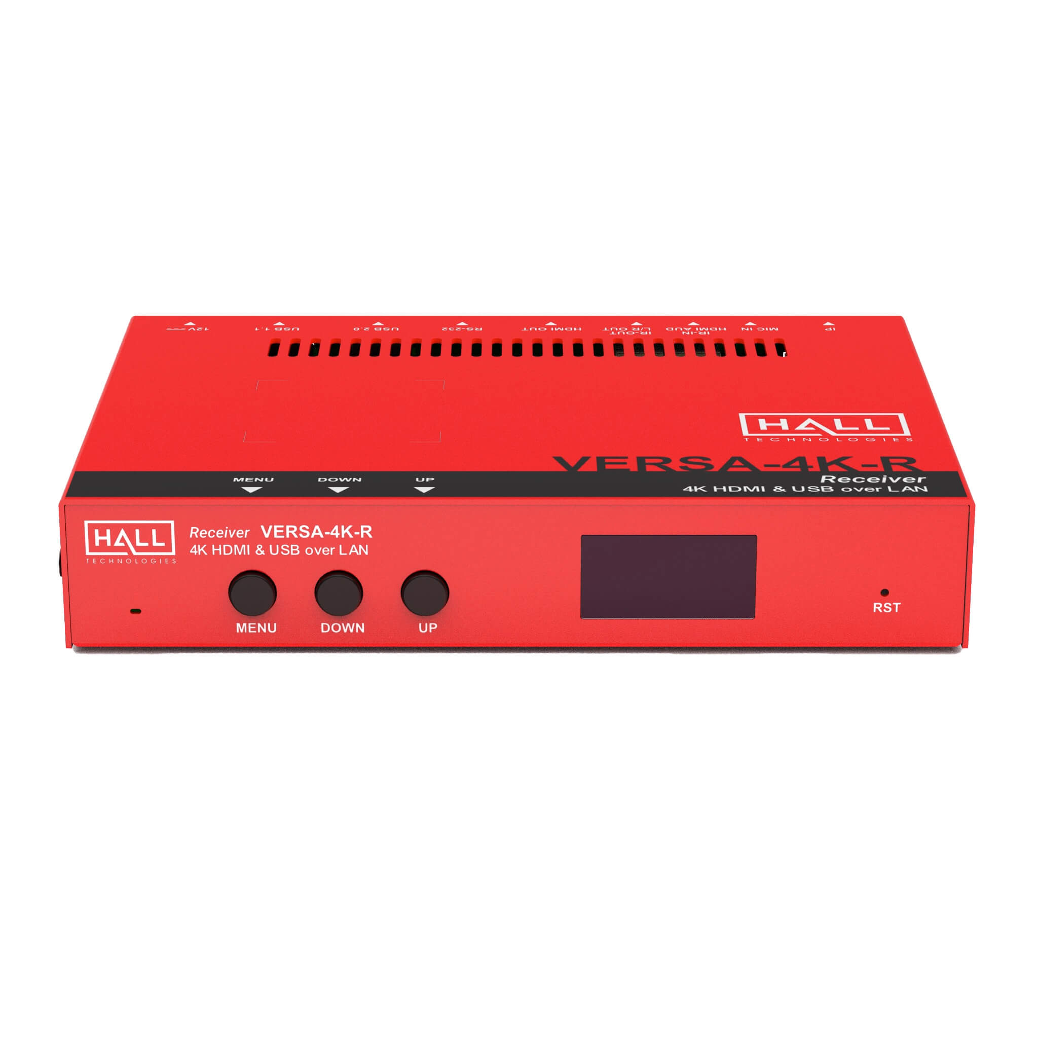 Hall Technologies HT-VERSA-4K-R - 4K HDMI and USB over IP, Receiver front