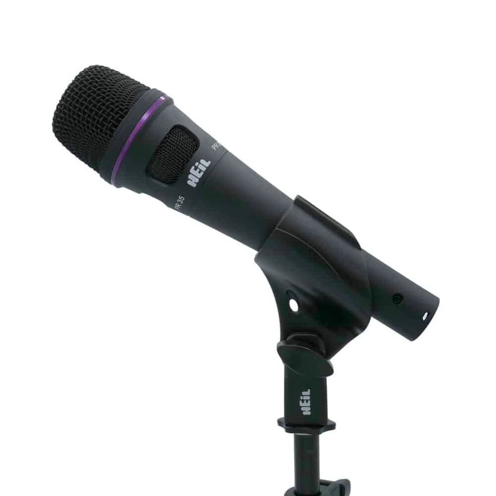 Heil PR 35 Large Diaphragm Vocal Microphone with clip, side