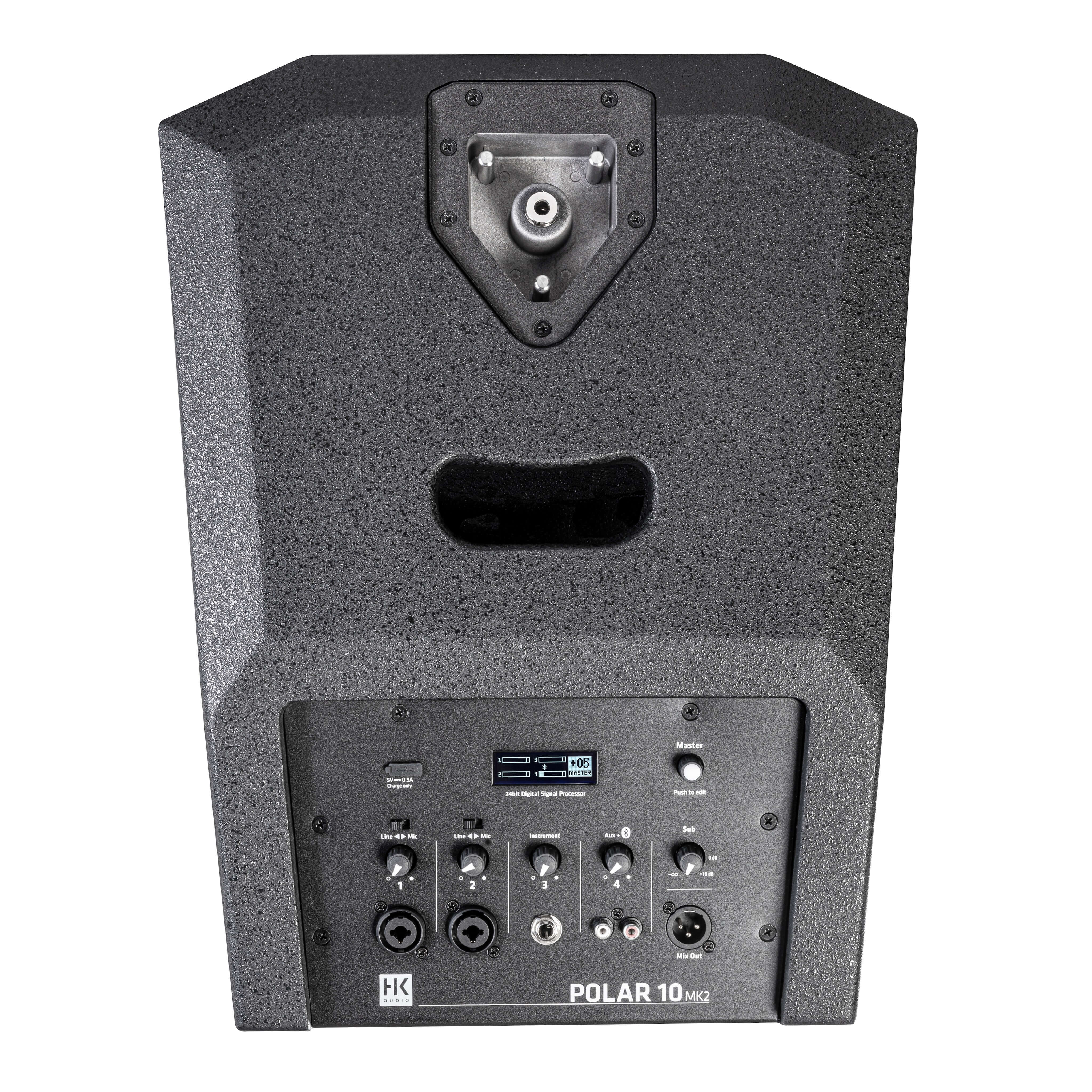 HK Audio POLAR 10 MK2 - 10" 2000W Powered Column PA System, sub black top