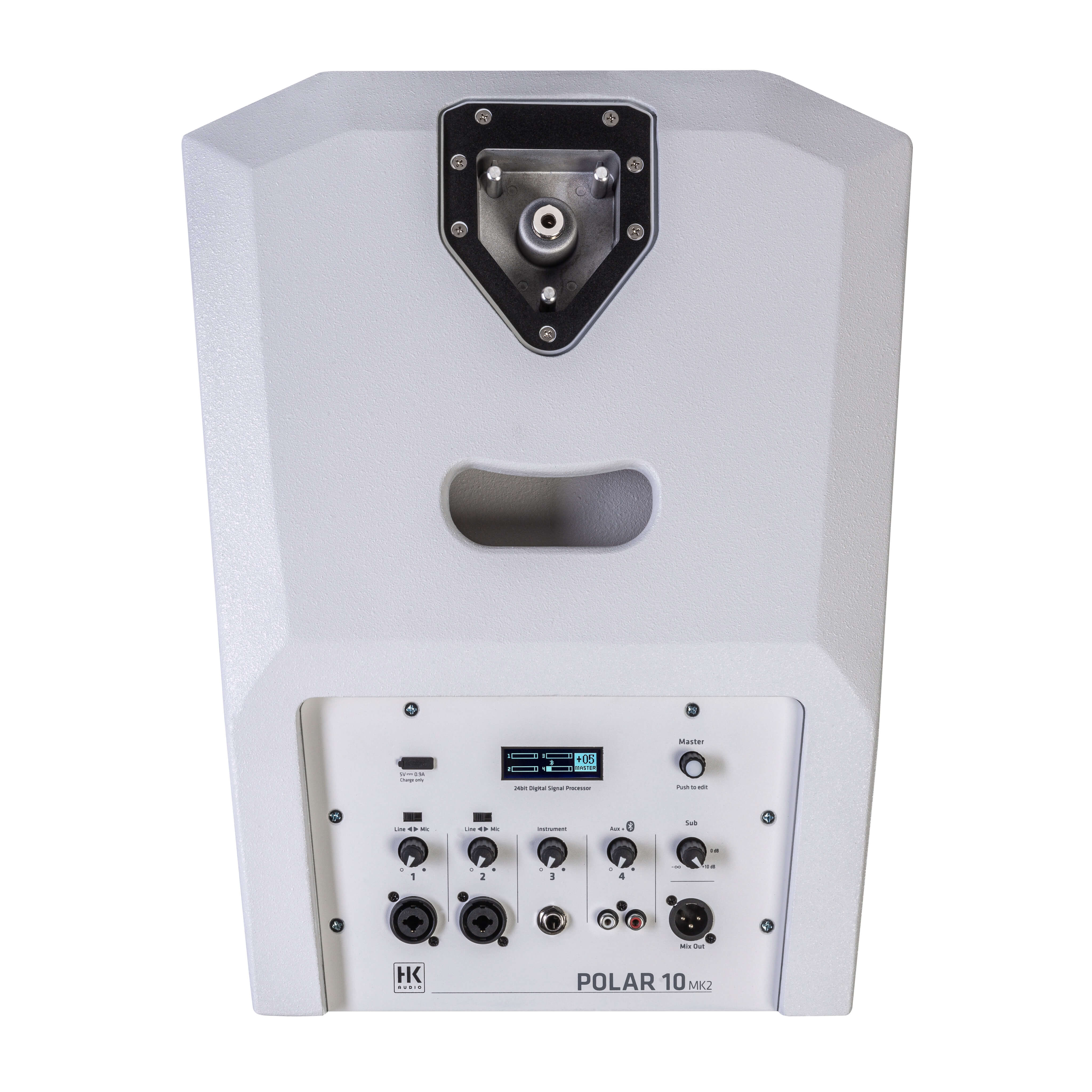 HK Audio POLAR 10 MK2 - 10" 2000W Powered Column PA System, sub white top