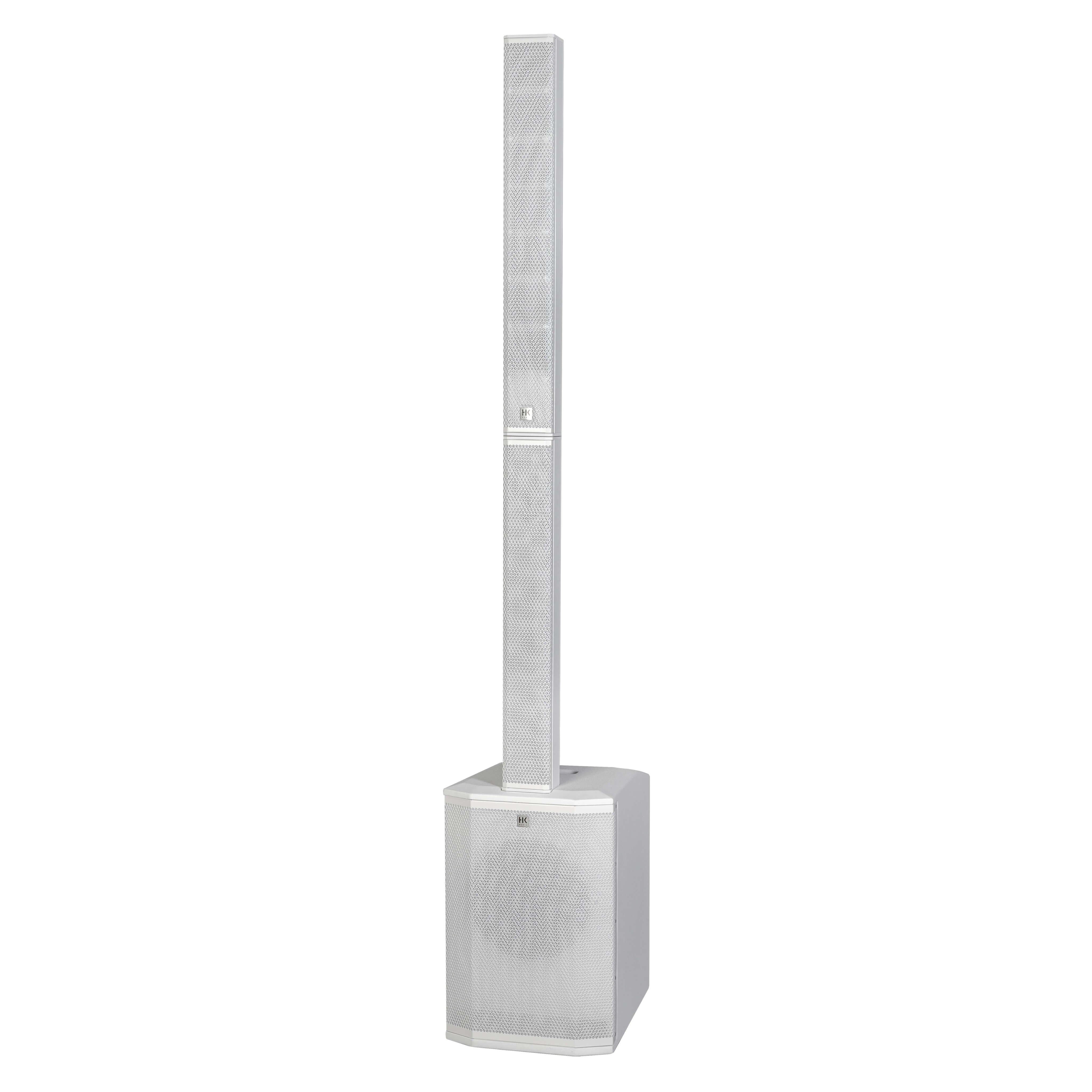 HK Audio POLAR 10 MK2 - 10" 2000W Powered Column PA System, white angle
