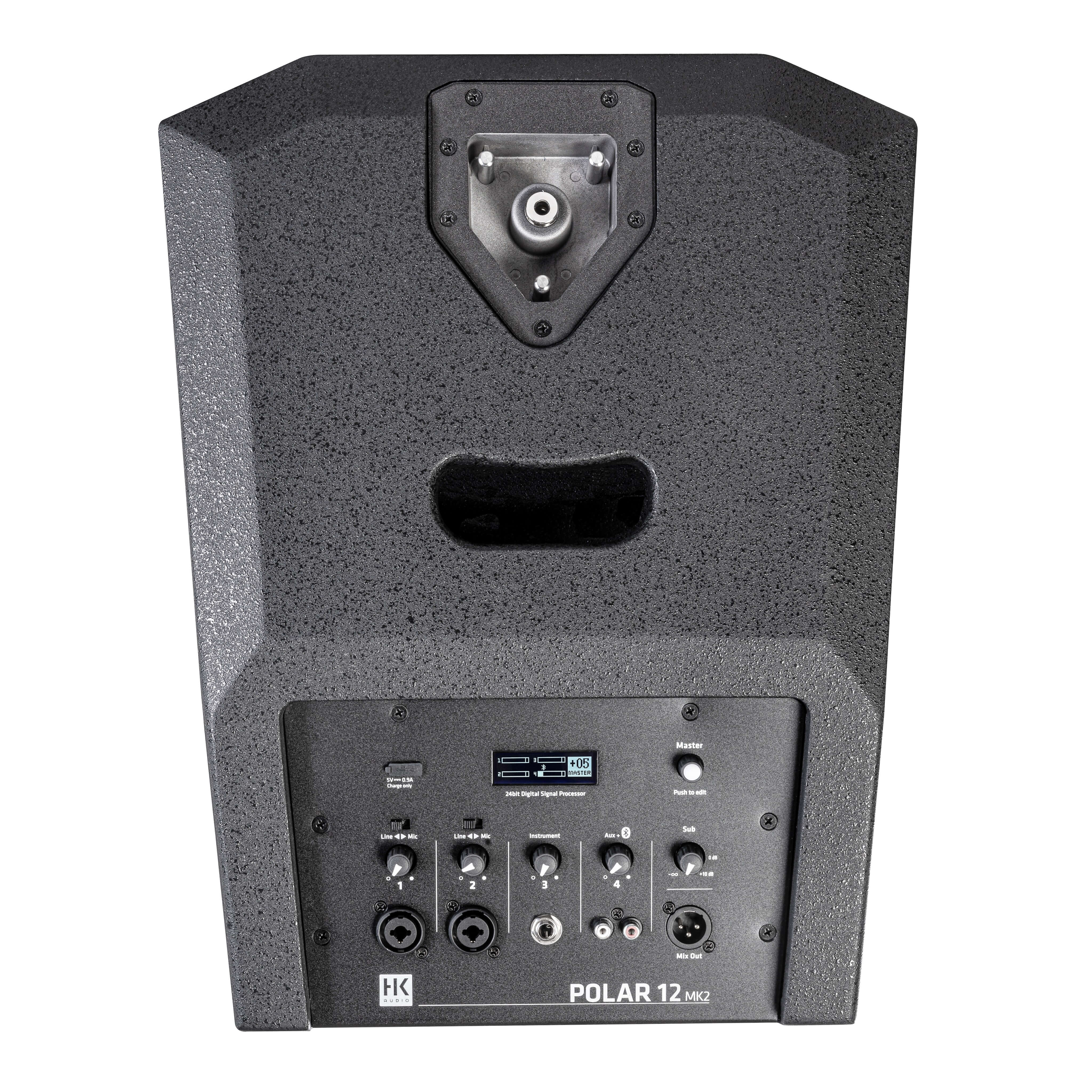 HK Audio POLAR 12 MK2 - 12" 2000W Powered Column PA System, sub black top