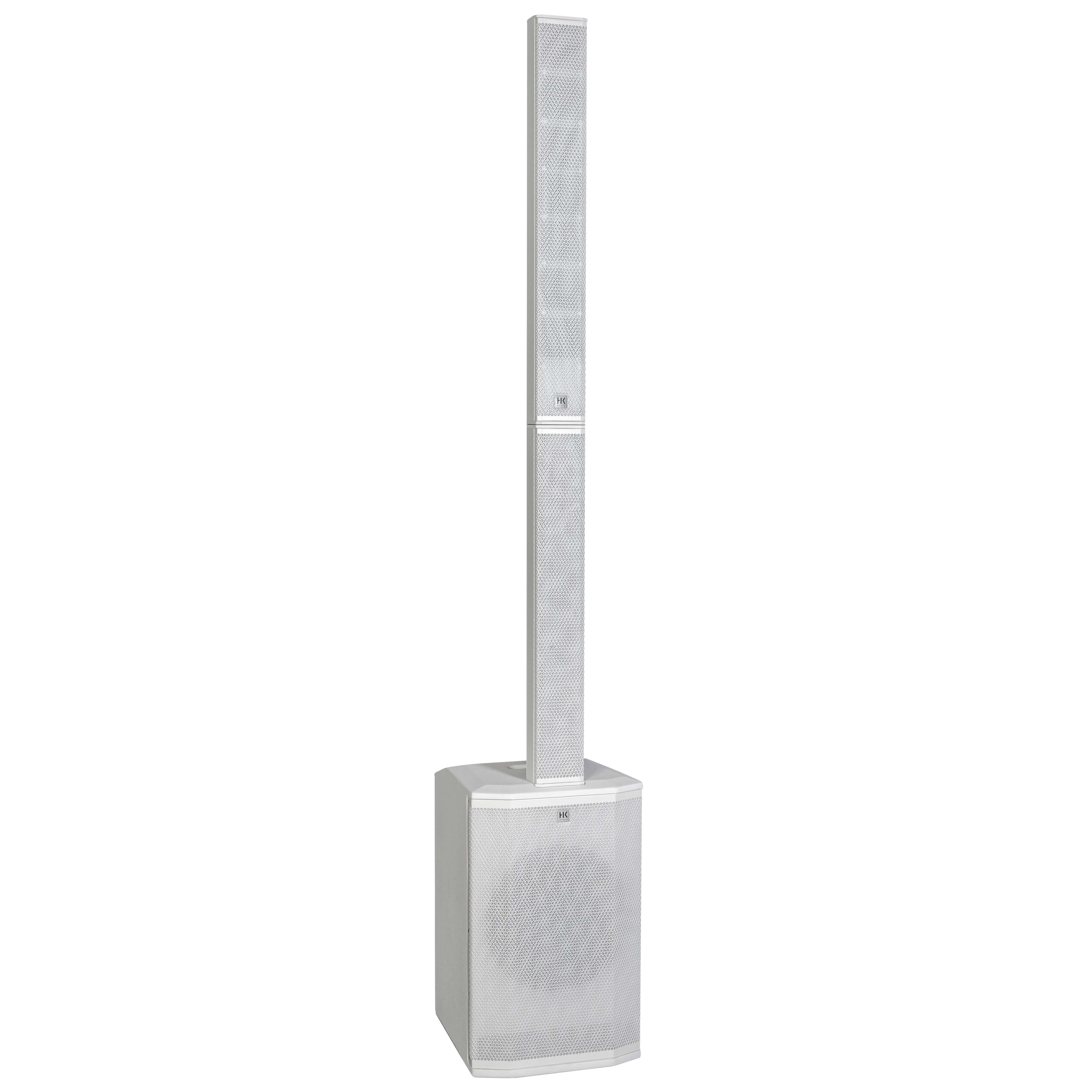 HK Audio POLAR 12 MK2 - 12" 2000W Powered Column PA System, white angle