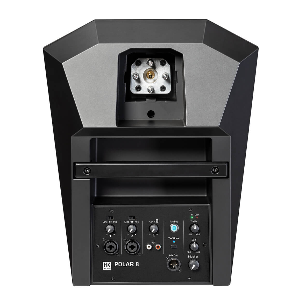 HK Audio POLAR 8 - 8" 1200W Powered Column PA System with Bluetooth, top