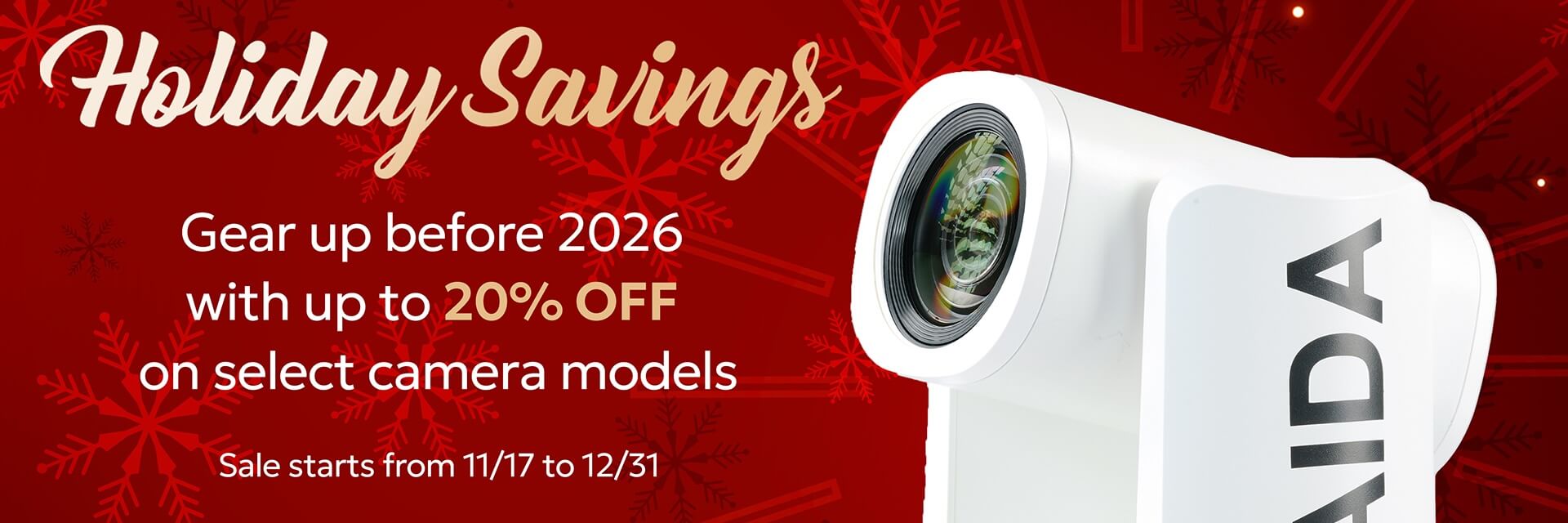 Holiday Savings 2025 AIDA, desktop banner