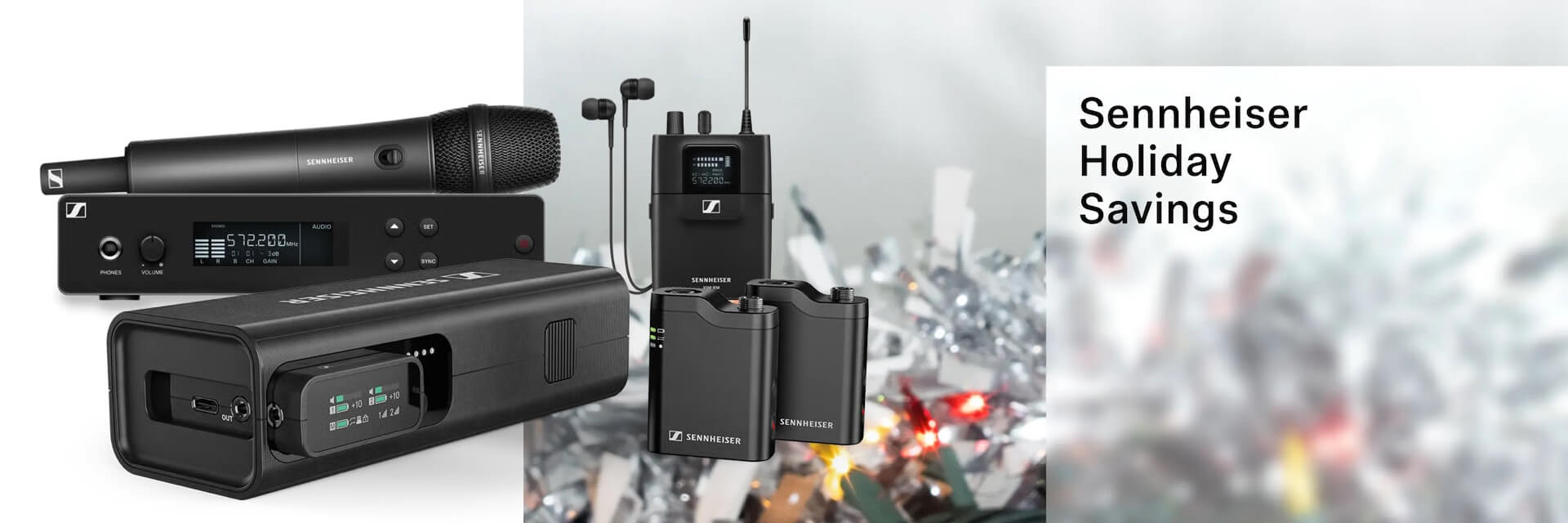 Holiday Savings 2025 Sennheiser, desktop banner