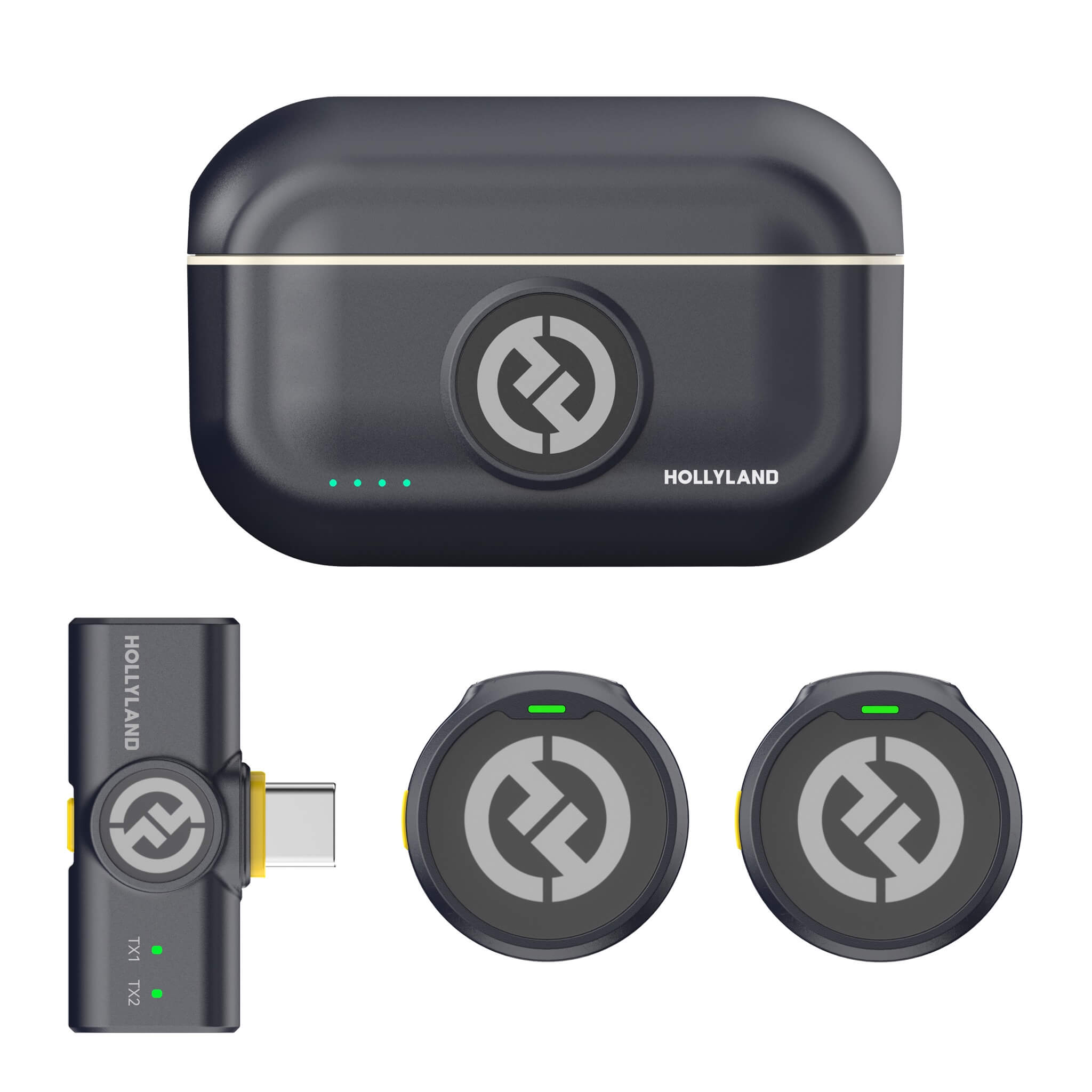 Hollyland LARK M2 Mobile - Wireless Lavalier Microphone System, USB-C plug (black)