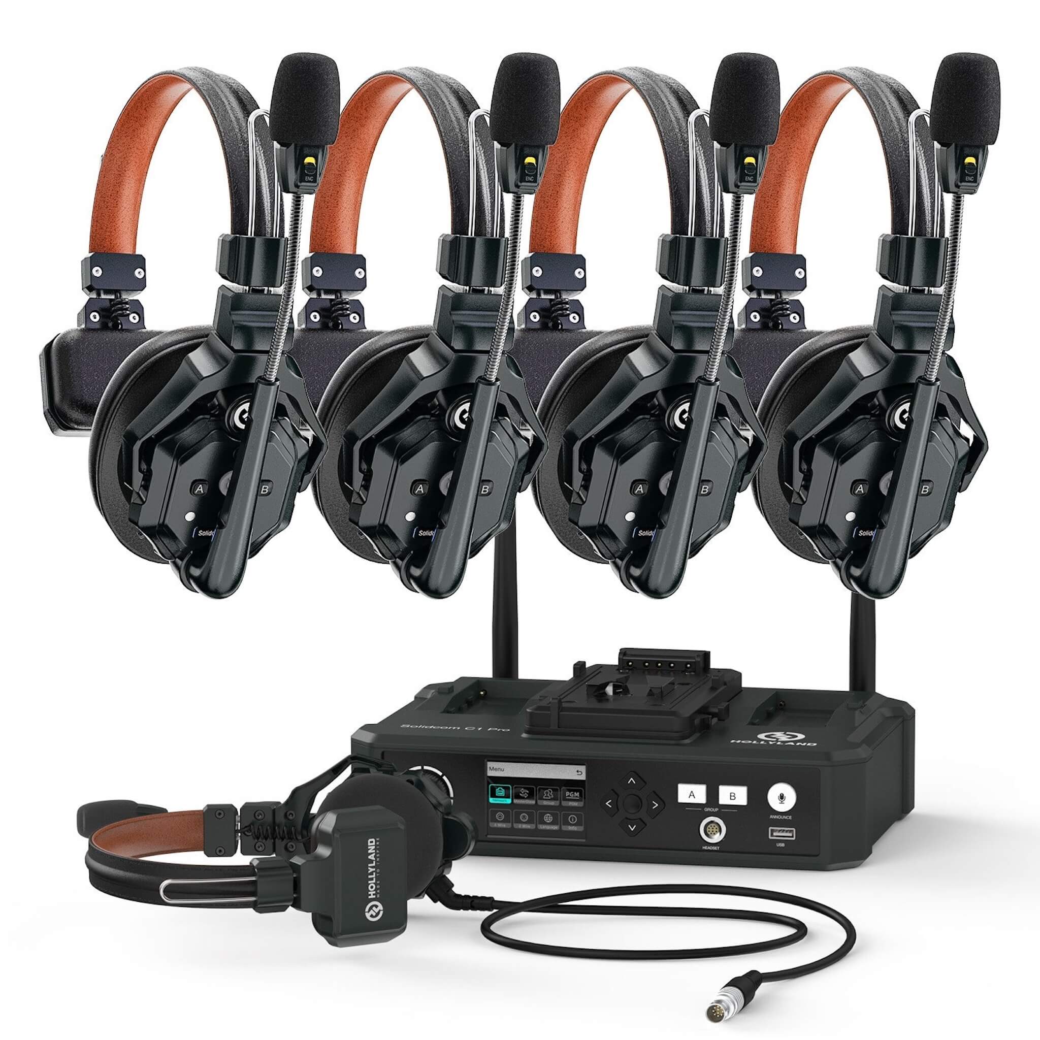 Hollyland Solidcom C1 Pro-HUB4S - Full-Duplex Wireless Intercom System