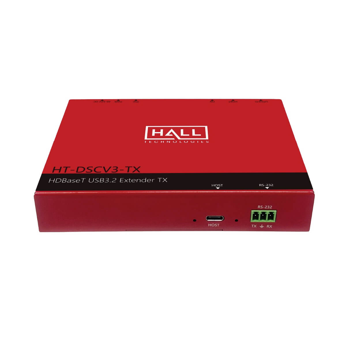 Hall Technologies HT-DSCV3-TX - USB 3.2 Extender Transmitter, front tilt