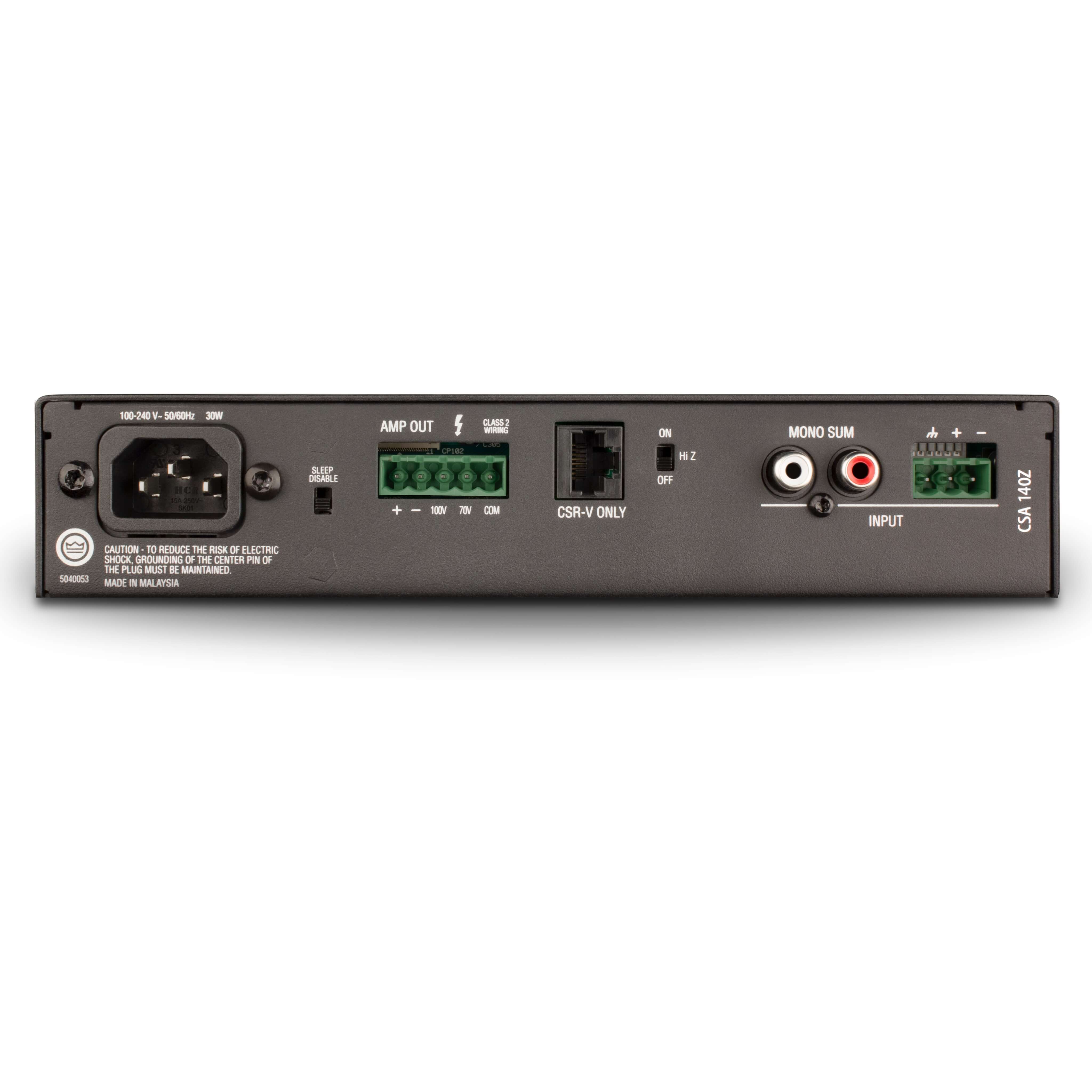 JBL CSA 140Z - 1 x 40W DriveCore Commercial Series Amplifier, rear