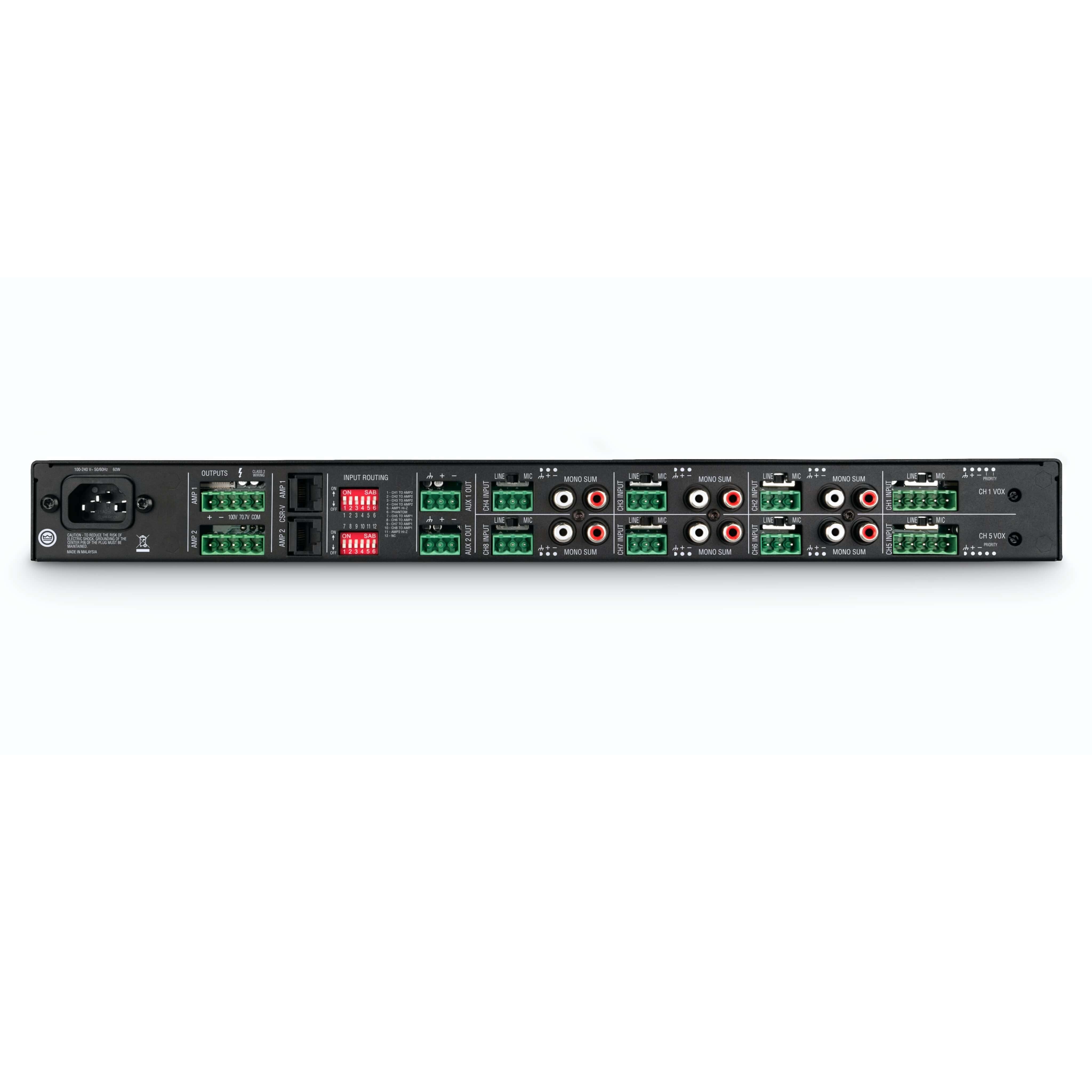 JBL CSMA 240 - 2 x 40W DriveCore Commercial Series Mixer Amplifier, rear