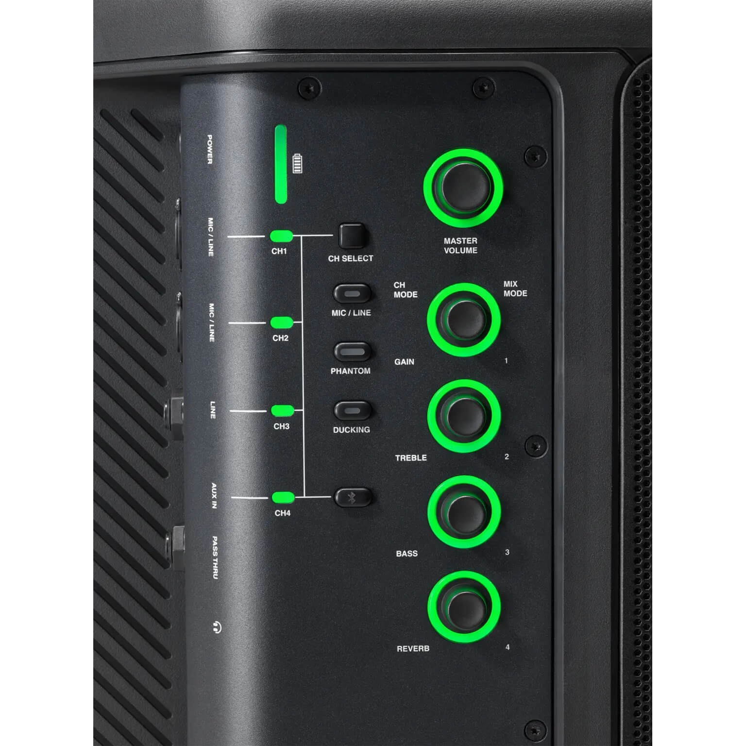 JBL EON ONE Compact - All-In-One Rechargeable Personal PA with Mixer, mixer detail