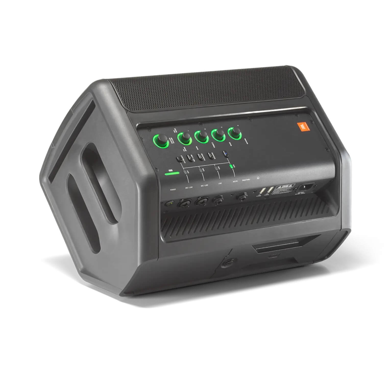 JBL EON ONE Compact - All-In-One Rechargeable Personal PA with Mixer, rear monitor orientation