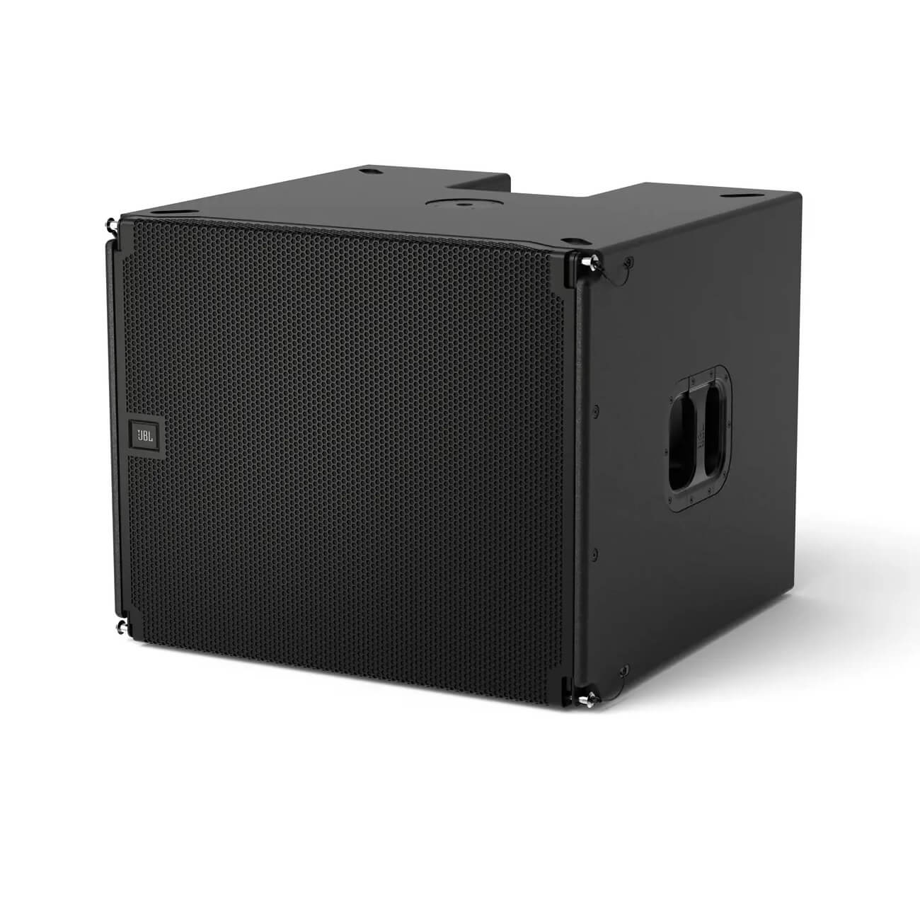 JBL SRX918SF - 18-inch Powered Flyable Subwoofer, angled front