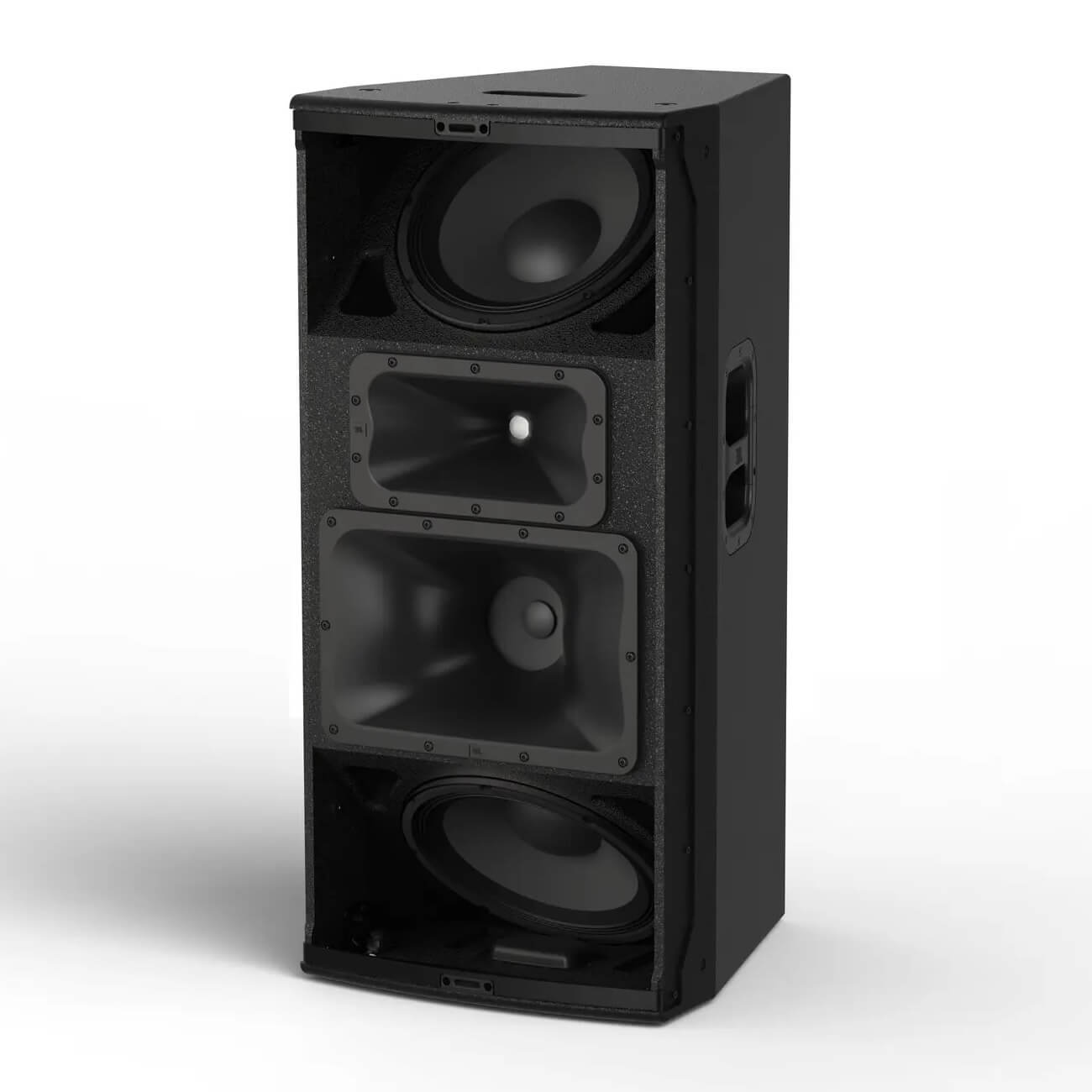 JBL SRX922 - Dual 12-inch Powered Point-Source Speaker, angled open