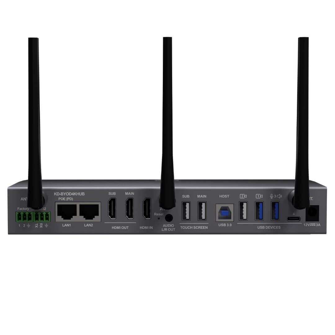 Key Digital KD-BYOD4KHUB - BYOD amd BYOM Wireless Presentation Gateway, rear