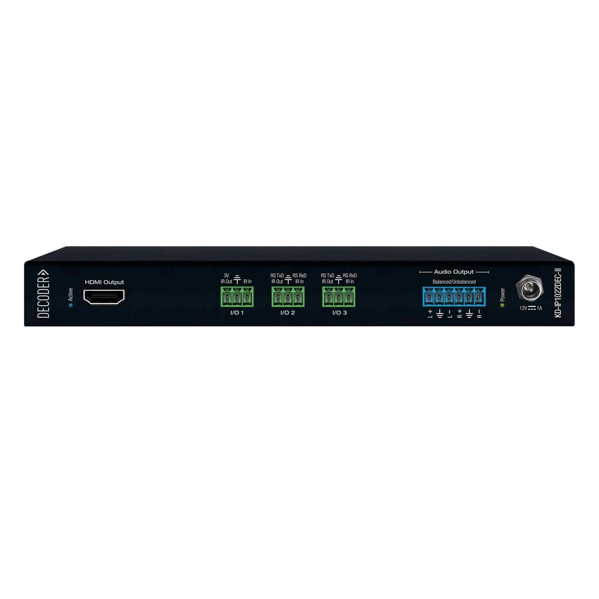 Key Digital KD-IP1022DEC-II - 4K AV over IP System Decoder with PoE, rear