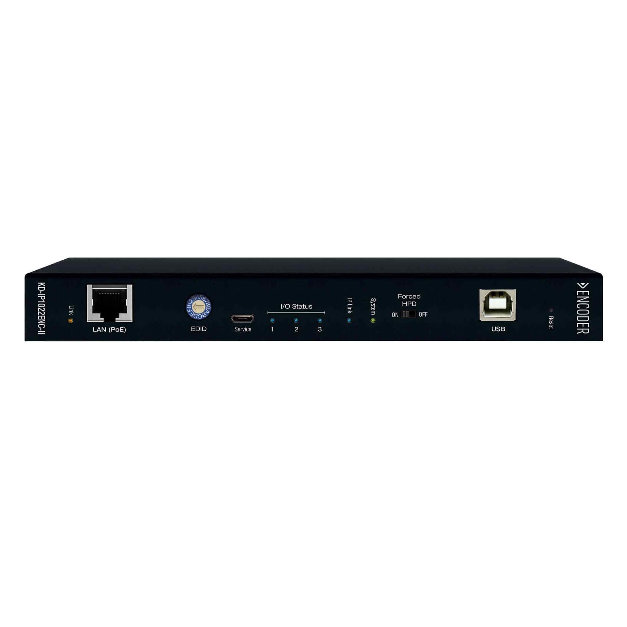 Key Digital KD-IP1022ENC-II - 4K AV over IP System Encoder with PoE, front