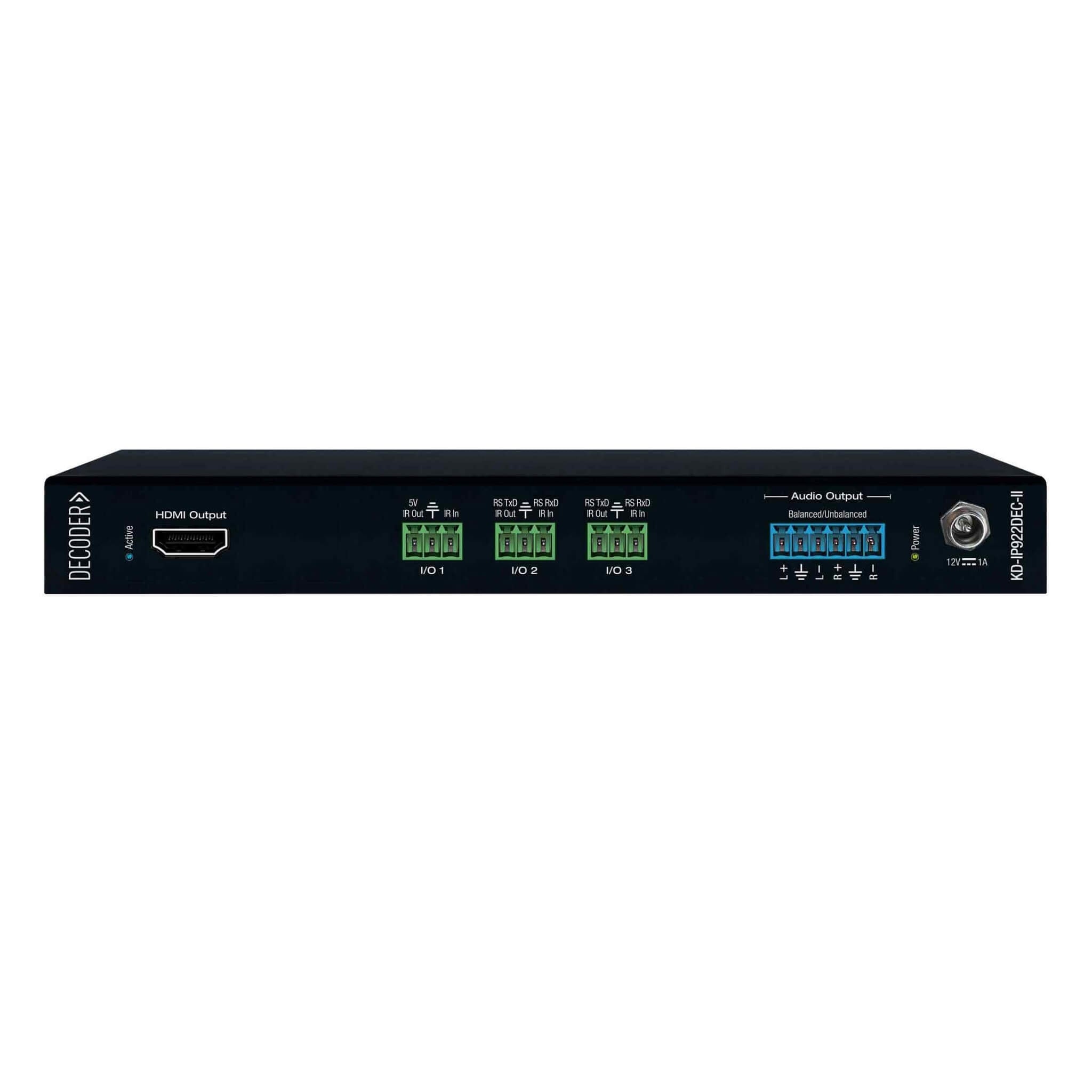 Key Digital KD-IP922DEC-II - 4K AV over IP System Decoder with PoE, rear