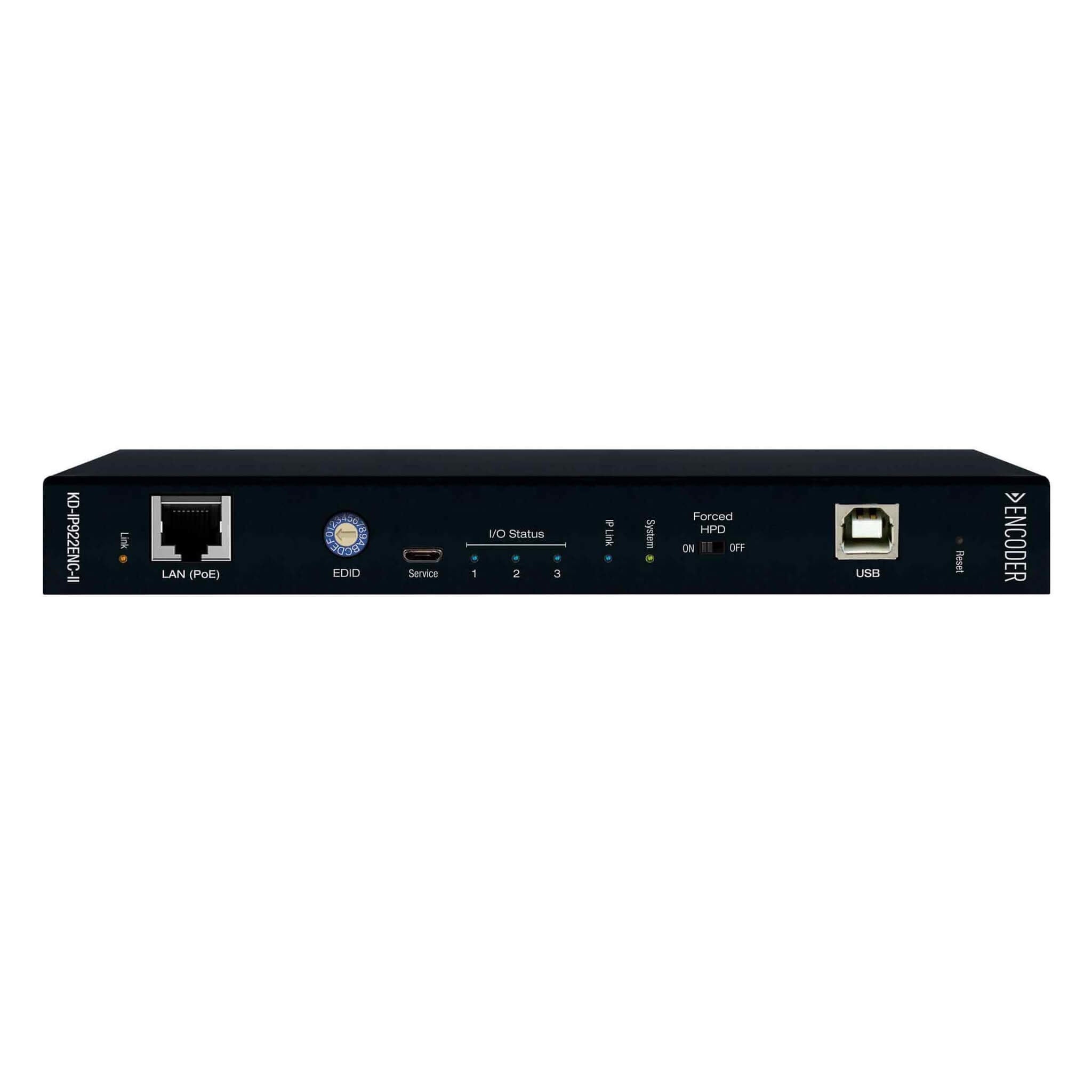 Key Digital KD-IP922ENC-II - 4K AV over IP System Encoder with PoE, front
