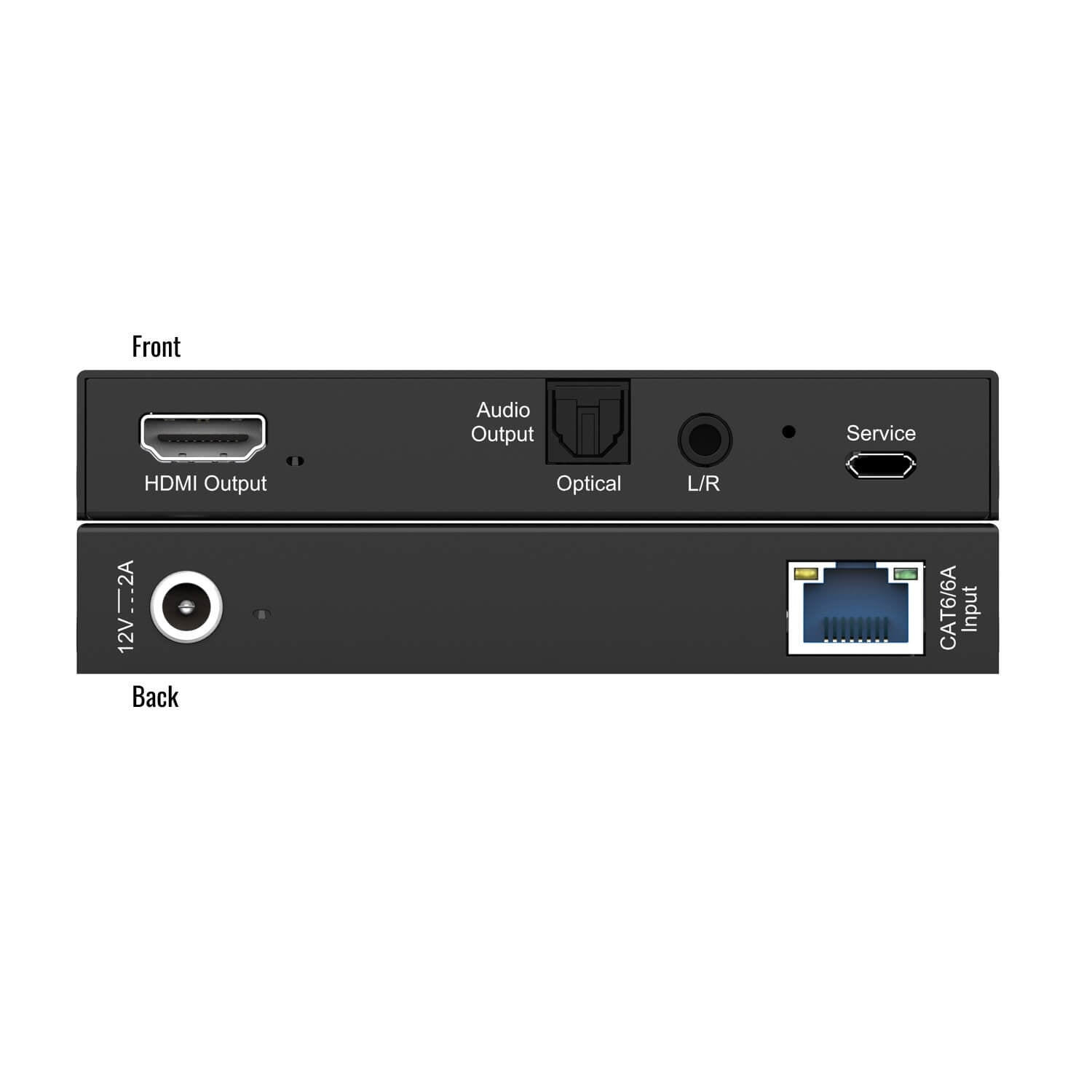 Key Digital KD-XWPSRX-2 - HDMI USB-C over Cat6 Receiver