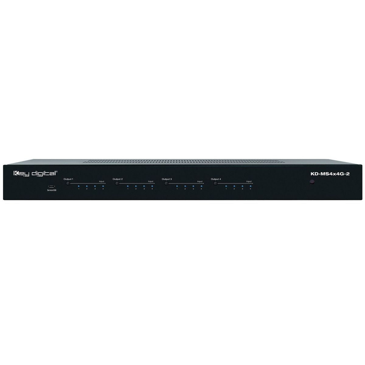 Key Digital KD-MS4x4G-2 - 4x4 4K/18G HDMI Matrix Switch, front