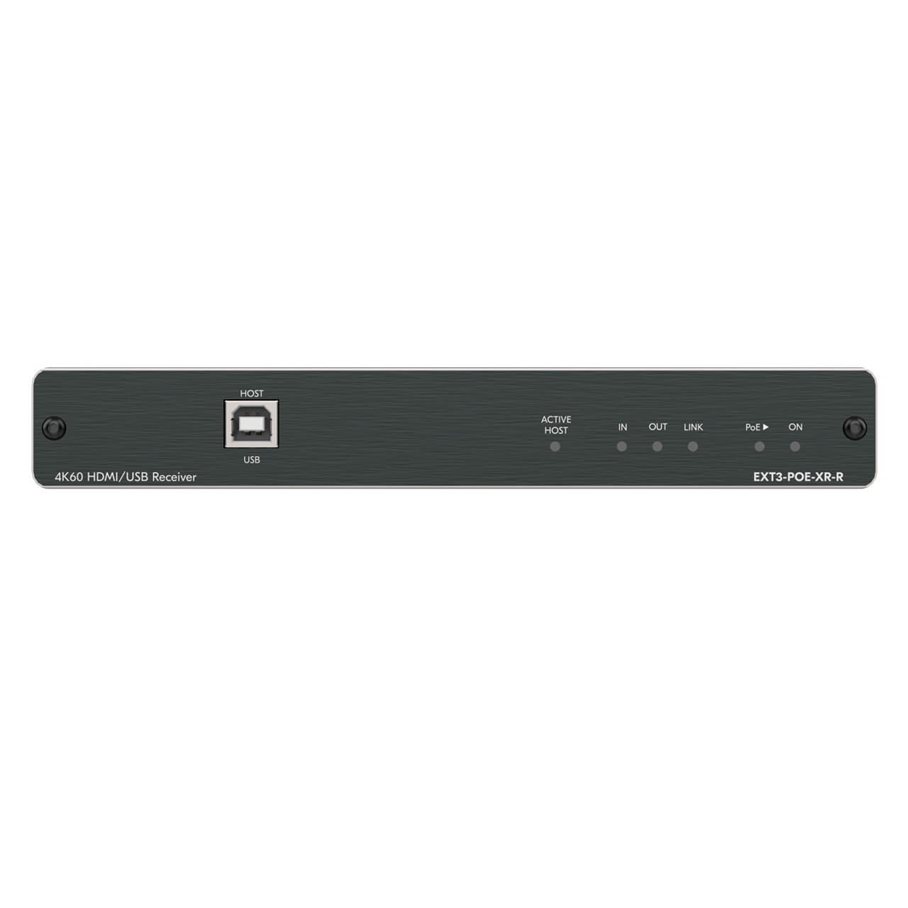 Kramer EXT3−POE−XR−R - 4K60 HDMI, USB 2, 1G Ethernet HDBaseT Receiver, front