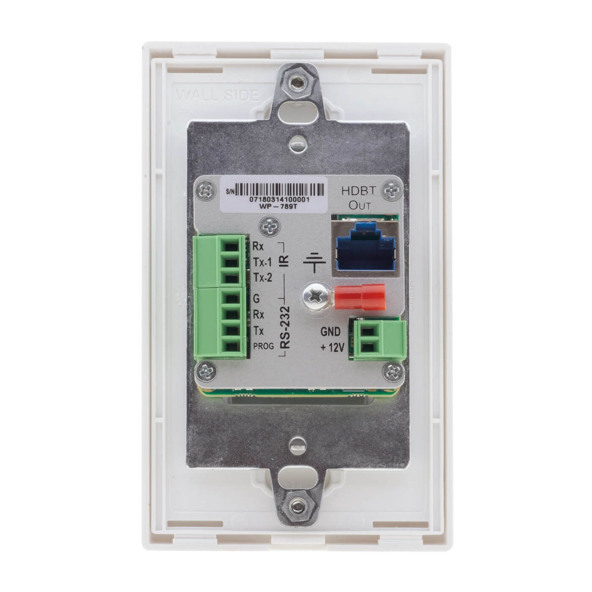 Kramer WP-789T - 4K60 HDMI PoE Wall-Plate Transmitter over HDBaseT, rear