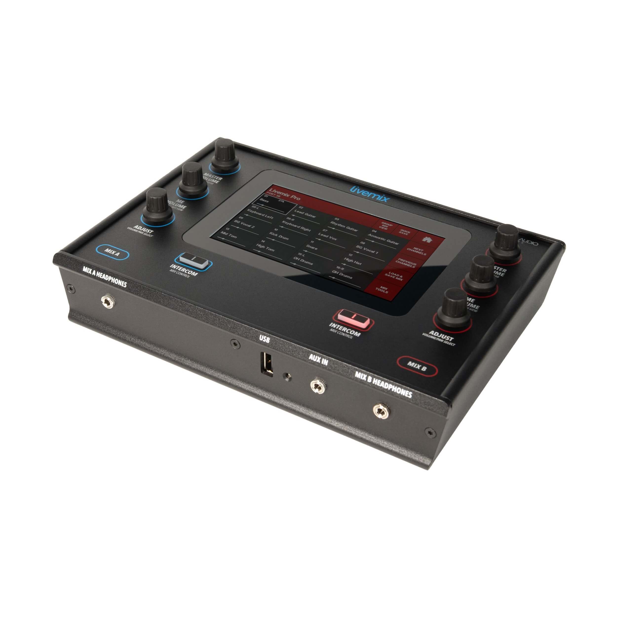 Digital Audio Labs Livemix Pro Duo - Two Mix Personal Mixer, angle flat