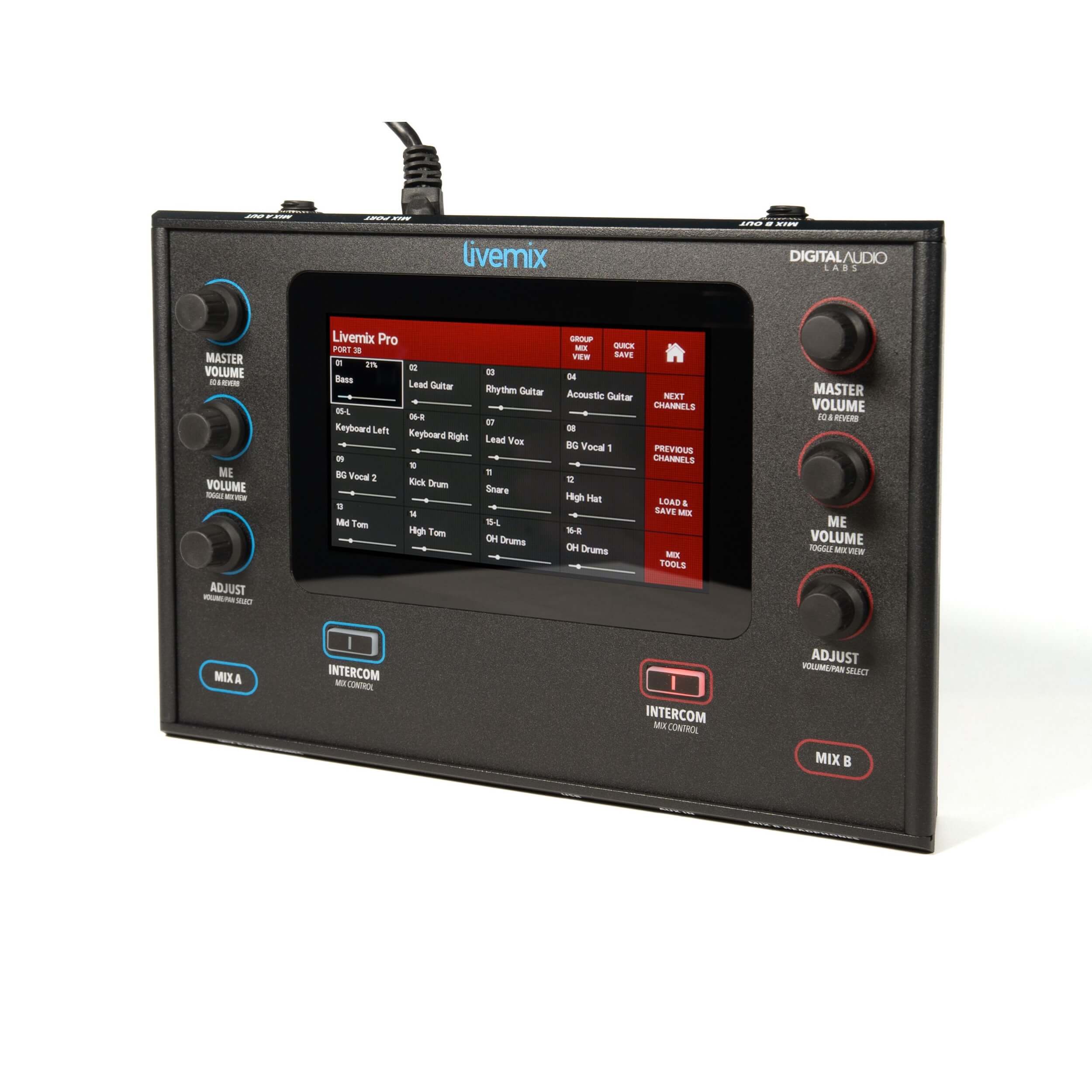 Digital Audio Labs Livemix Pro Duo - Two Mix Personal Mixer, angle standing