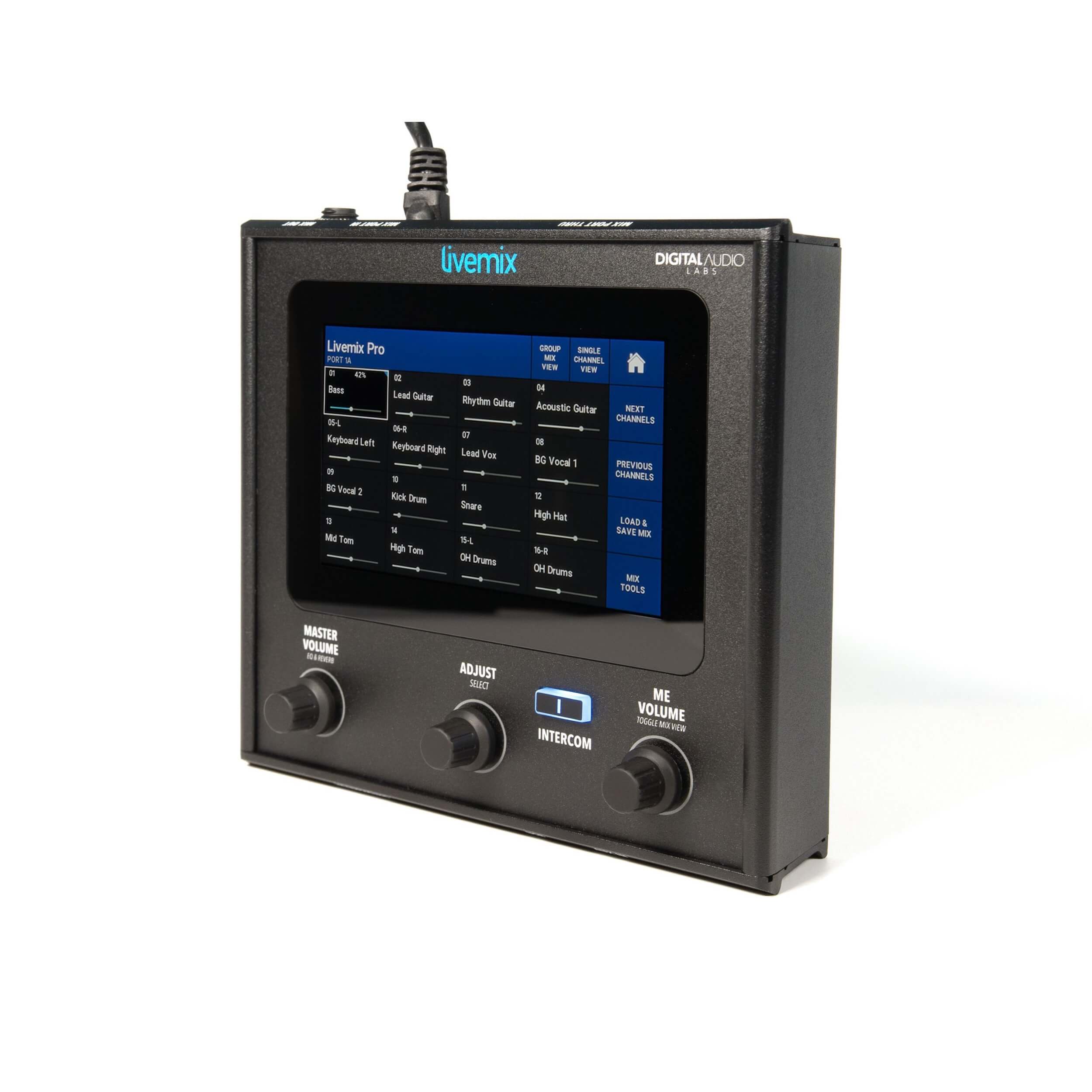 Digital Audio Labs Livemix Pro Solo - Single Mix Personal Mixer, angle