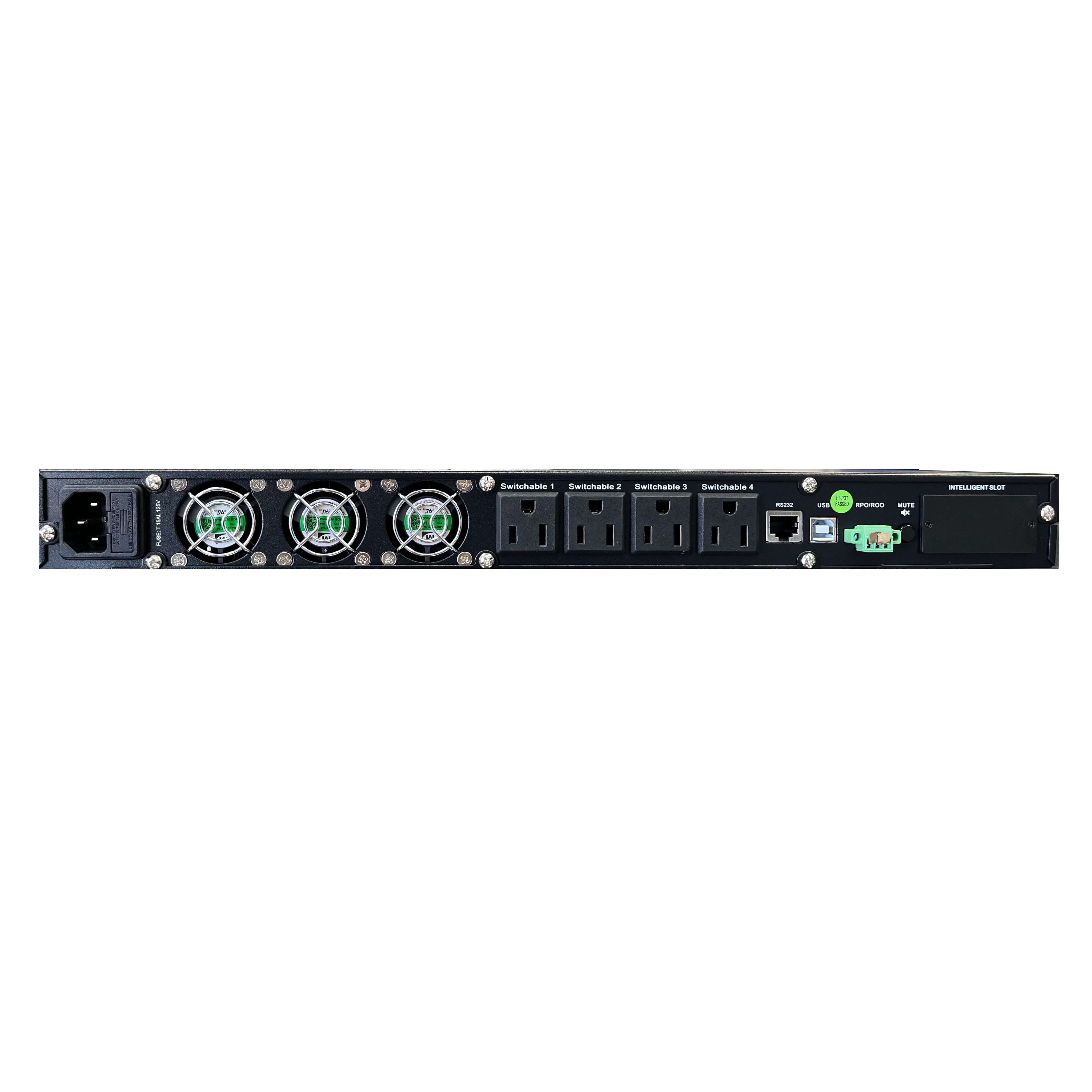 LynTec SLi-1000 - 1RU LiFe Rackmount UPS Battery Backup, rear