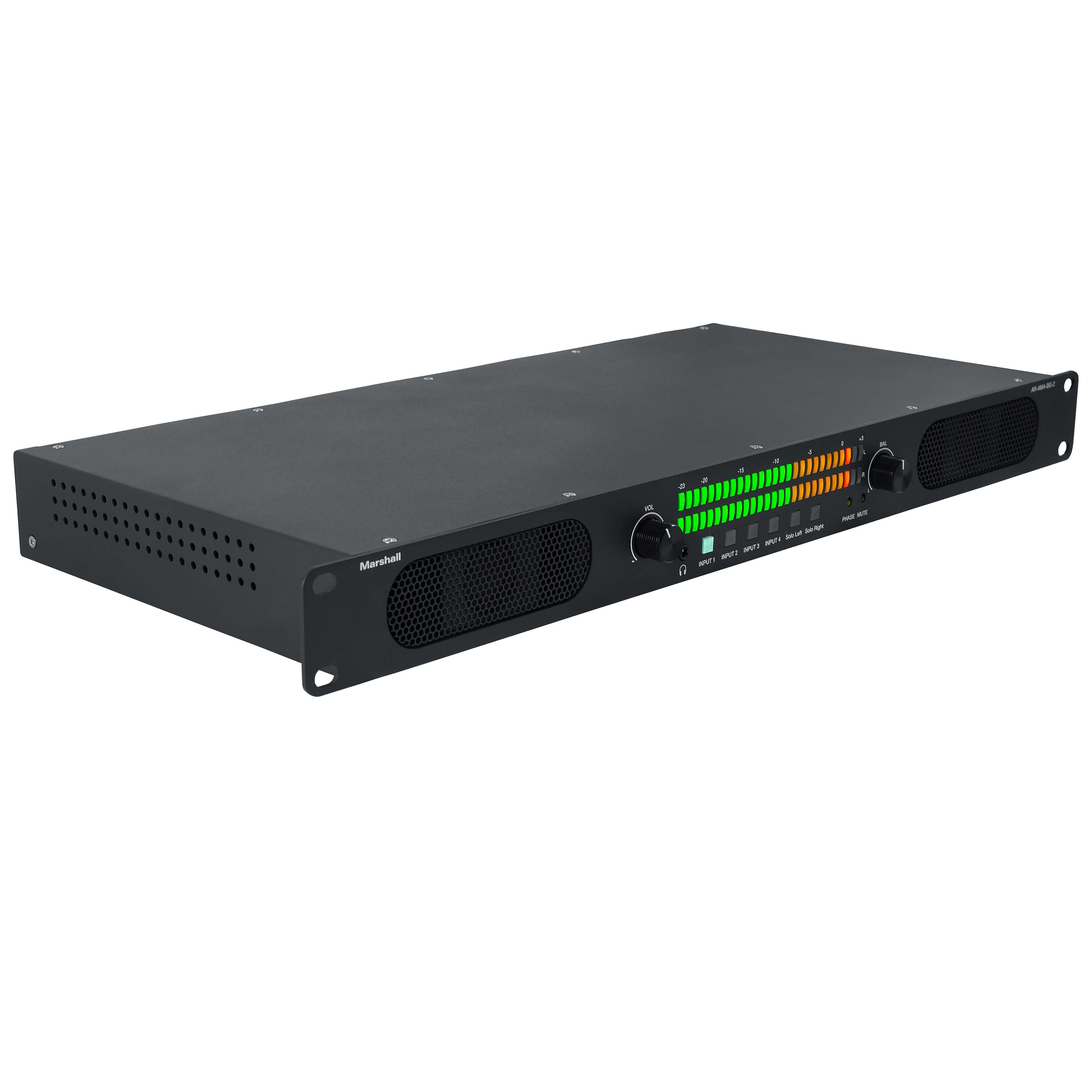 Marshall AR-AM4-BG-2 - 4-Input Analog Audio Monitor, angle right