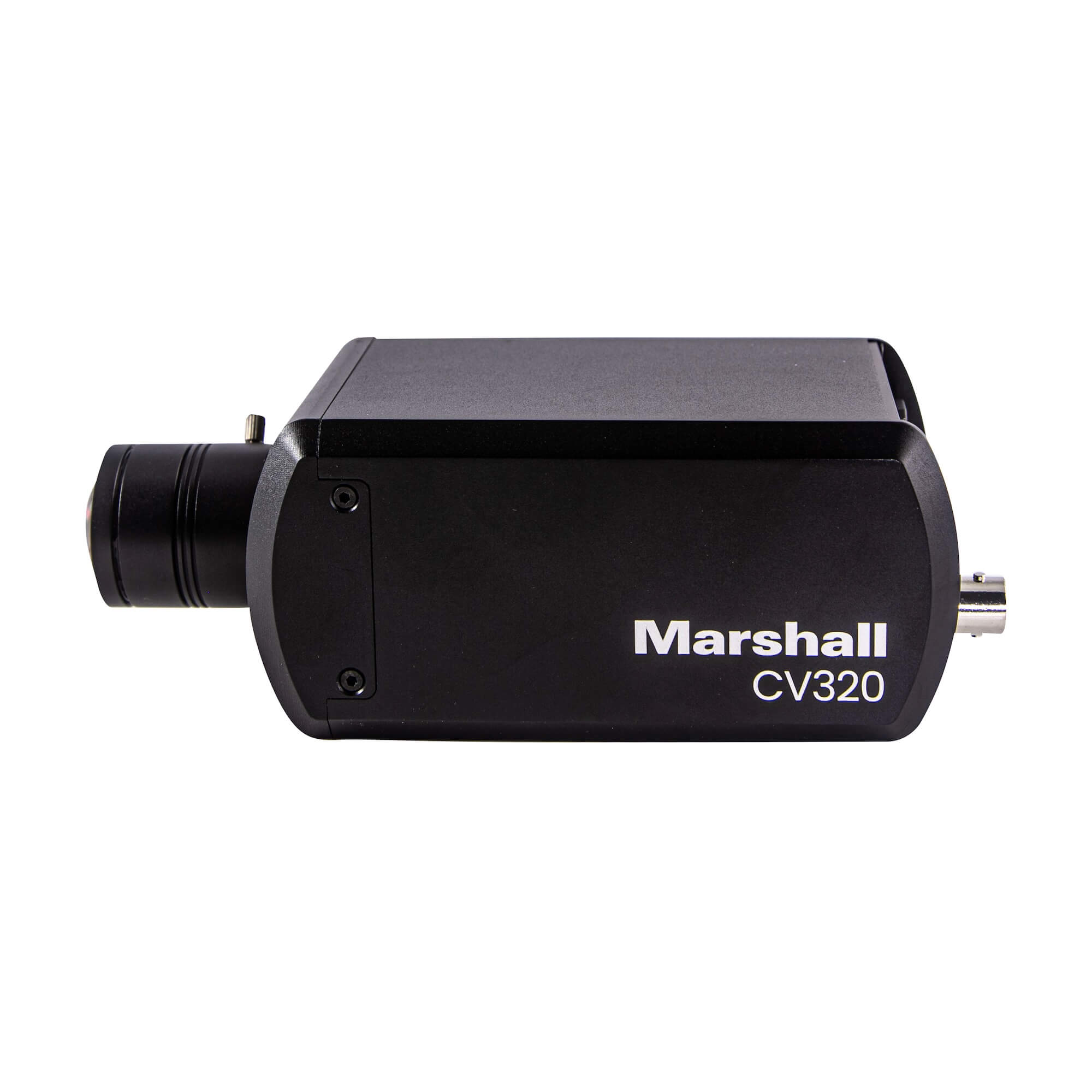 Marshall CV320 - Compact POV Camera, IP & 3G-SDI (lens sold separately), left side