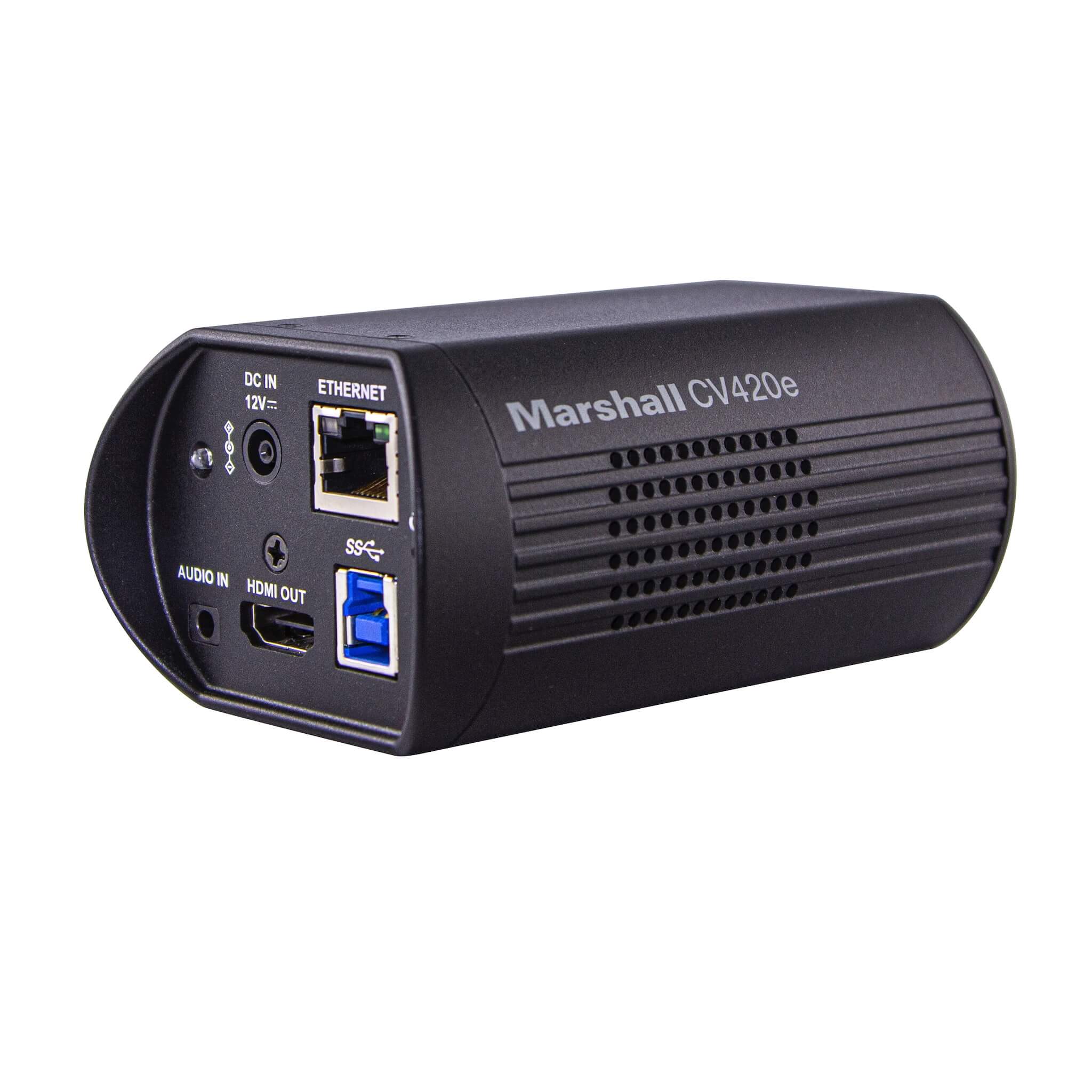 Marshall CV420e - Compact 4K60 Stream Camera with IP, HDMI and USB, rear angle