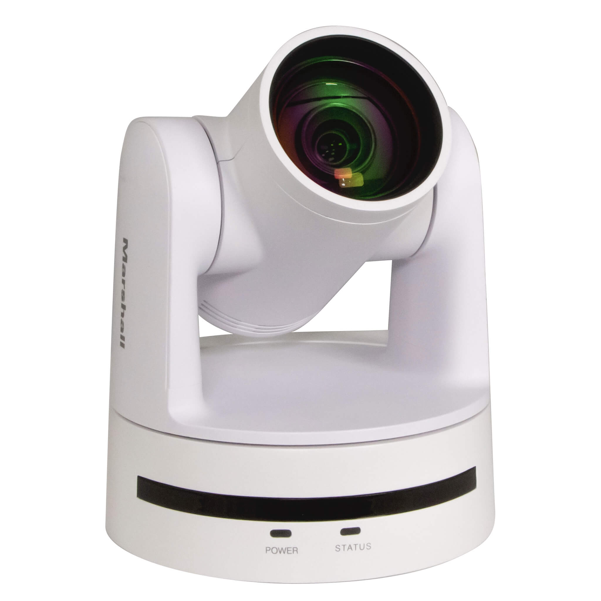 Marshall CV612-TWI - AI Tracking HD60 PTZ Camera with 12x Optical Zoom, angled right