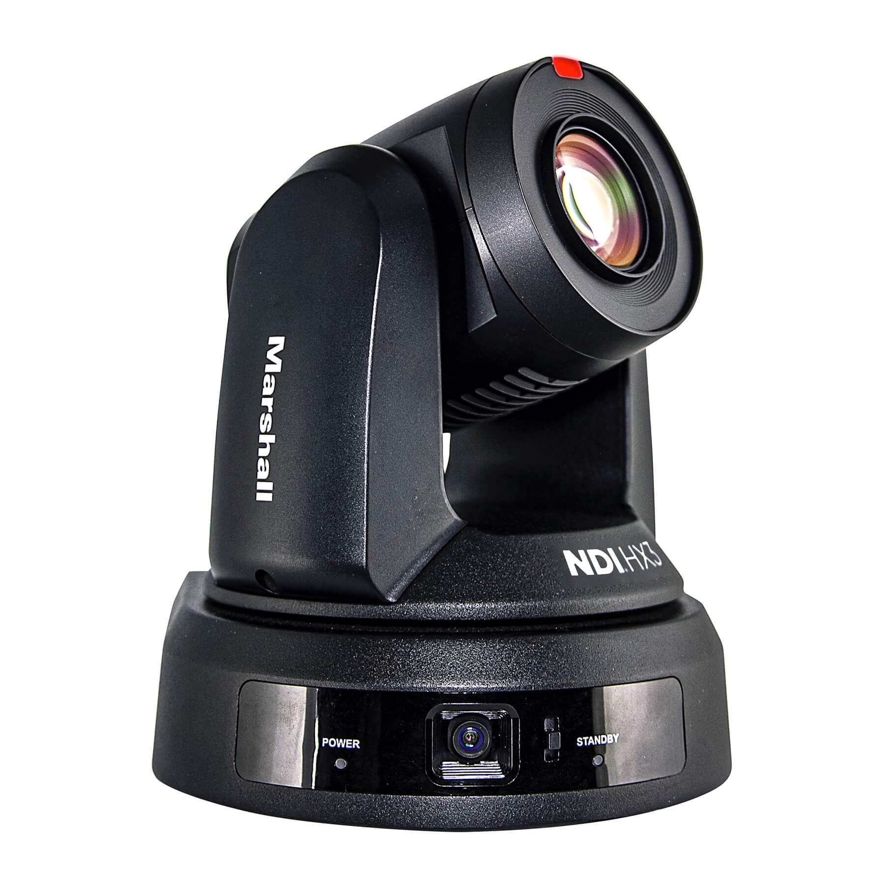 Marshall CV625-TBN - NDI 25X UHD60 PTZ Auto Tracking with Dual Cameras, angled right