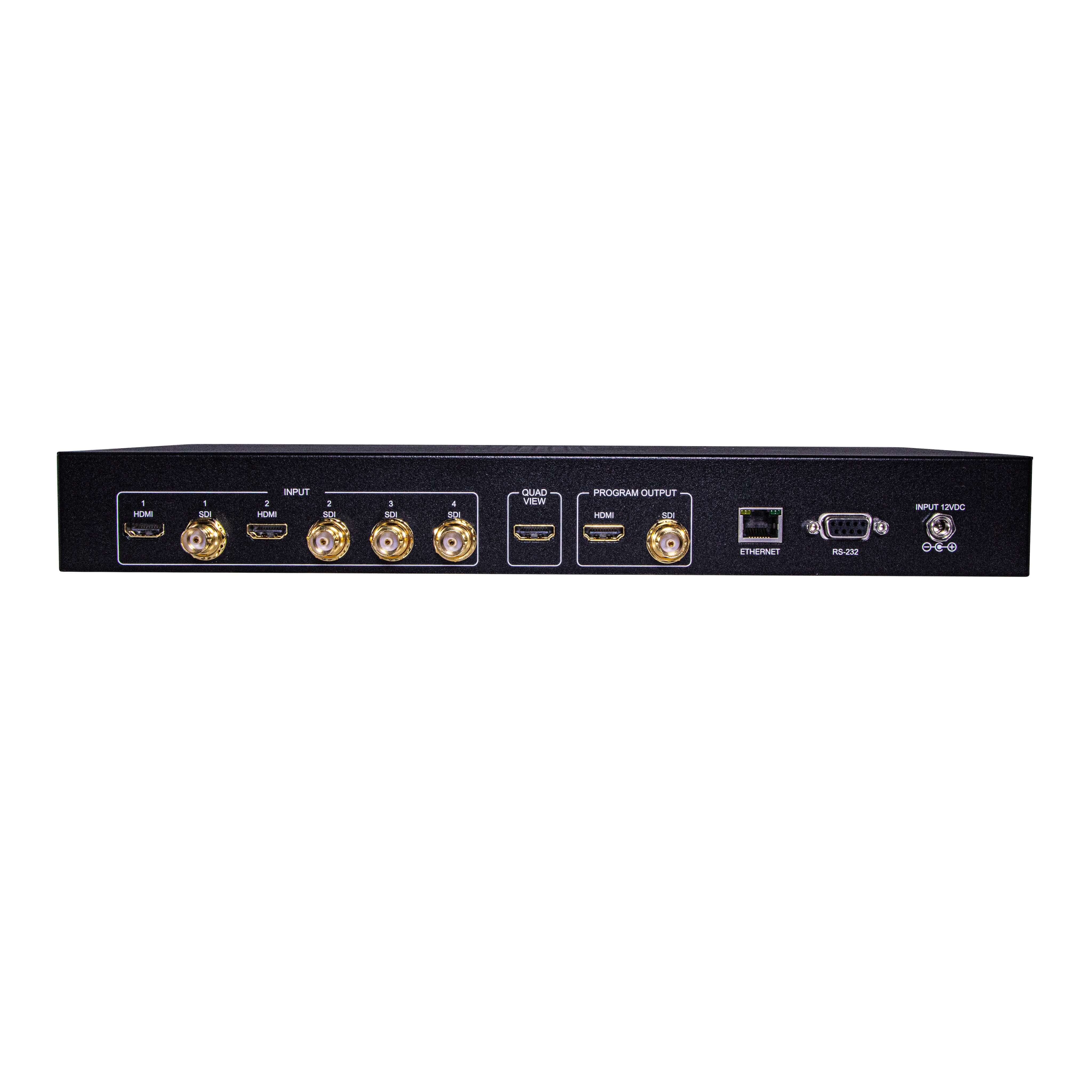 Marshall VMV-402-3GSH - 4x3GSDI 2xHDMI Multi-Viewer Switch, rear