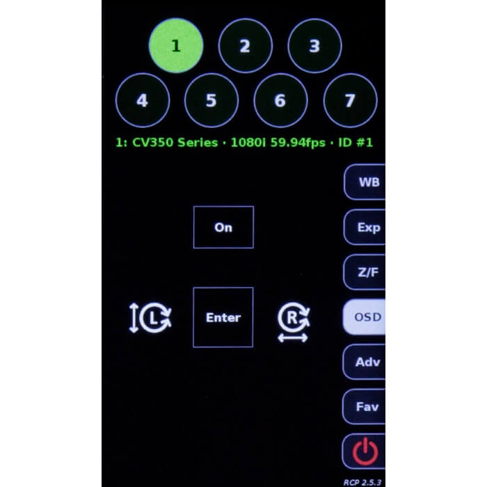 Marshall CV-RCP-V2 - Multi-Camera Control Touchscreen RCP, OSD screen
